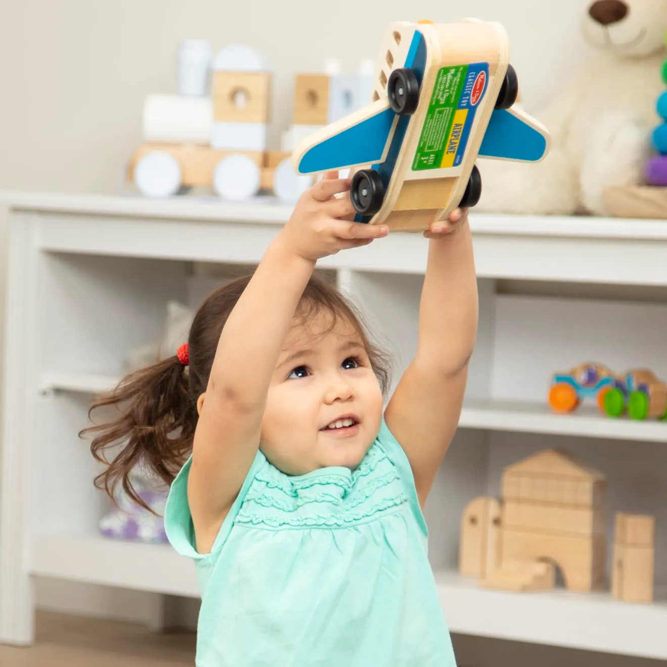 Melissa & Doug Wooden Airplane houten vliegtuig met figuren