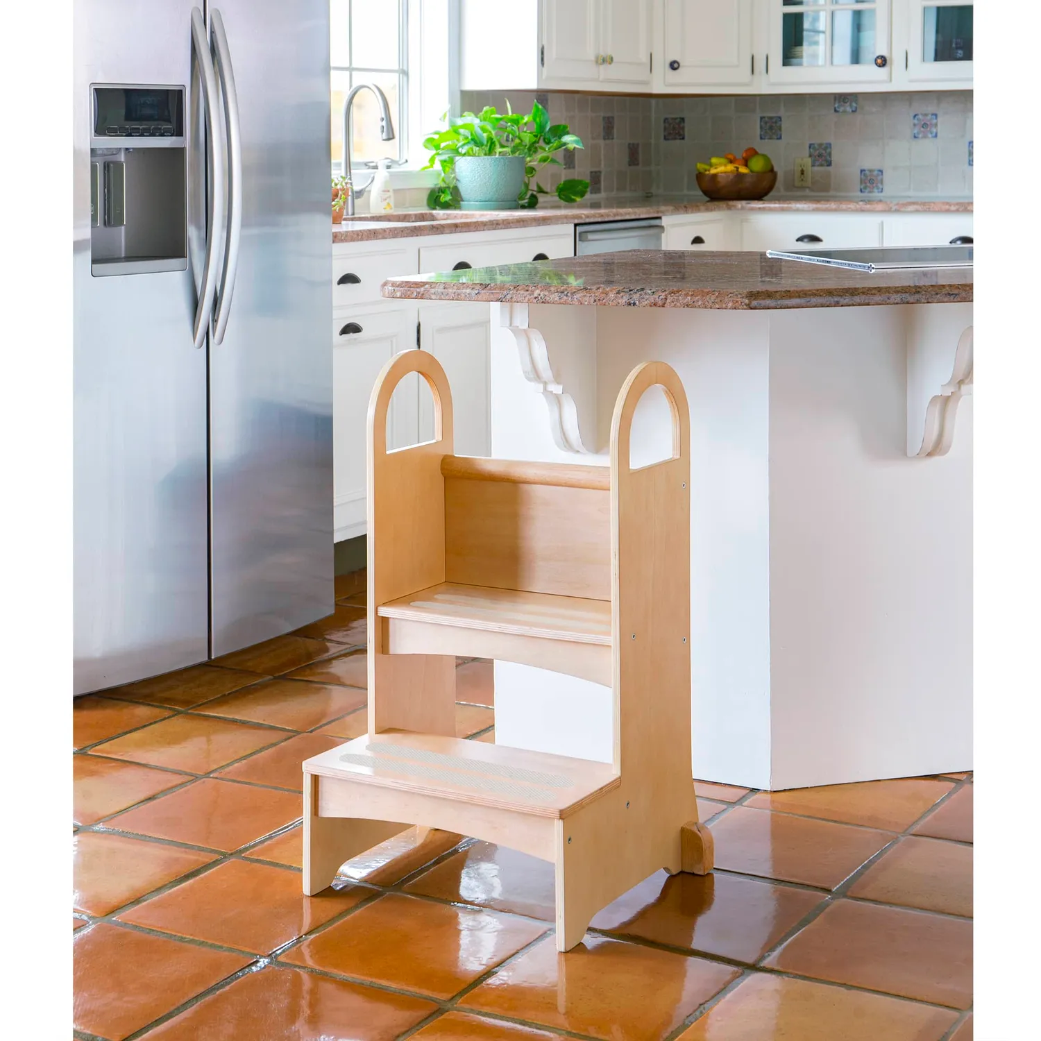 Guidecraft High Rise Step-Up opstapkruk Natural hout antislip