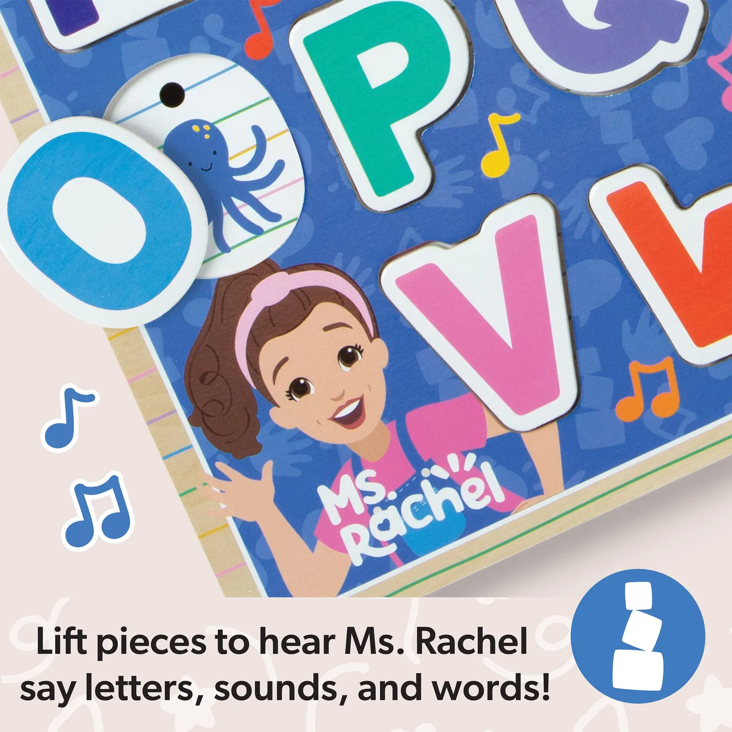 Melissa & Doug Ms Rachel letterpuzzel hout geluid 26-delig