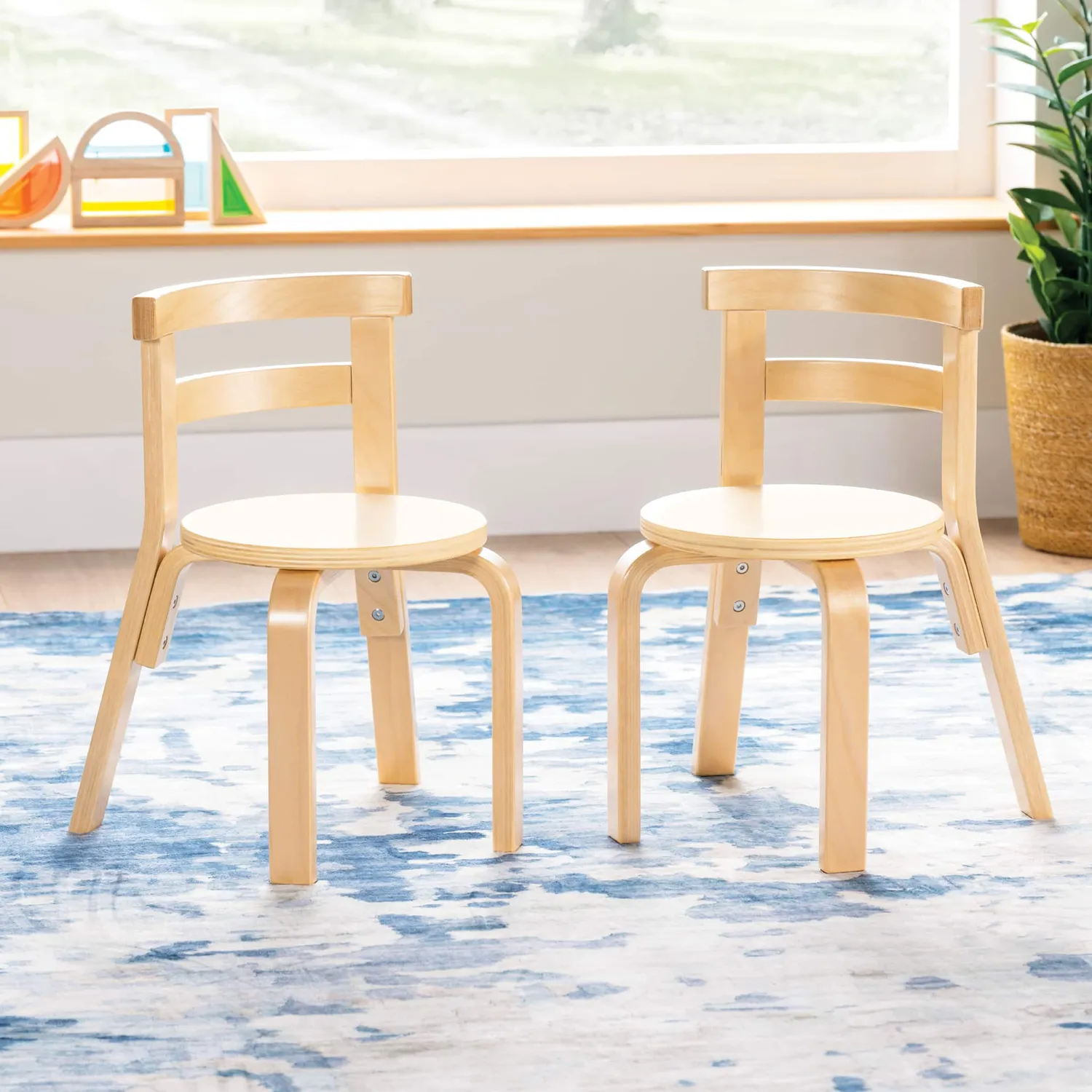 Guidecraft Nordic kinderstoelen 2 stuks berken 12 inch