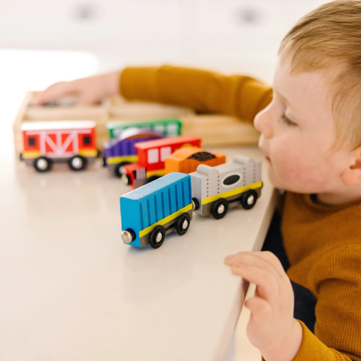 Melissa & Doug houten trein 8-delig magnetisch