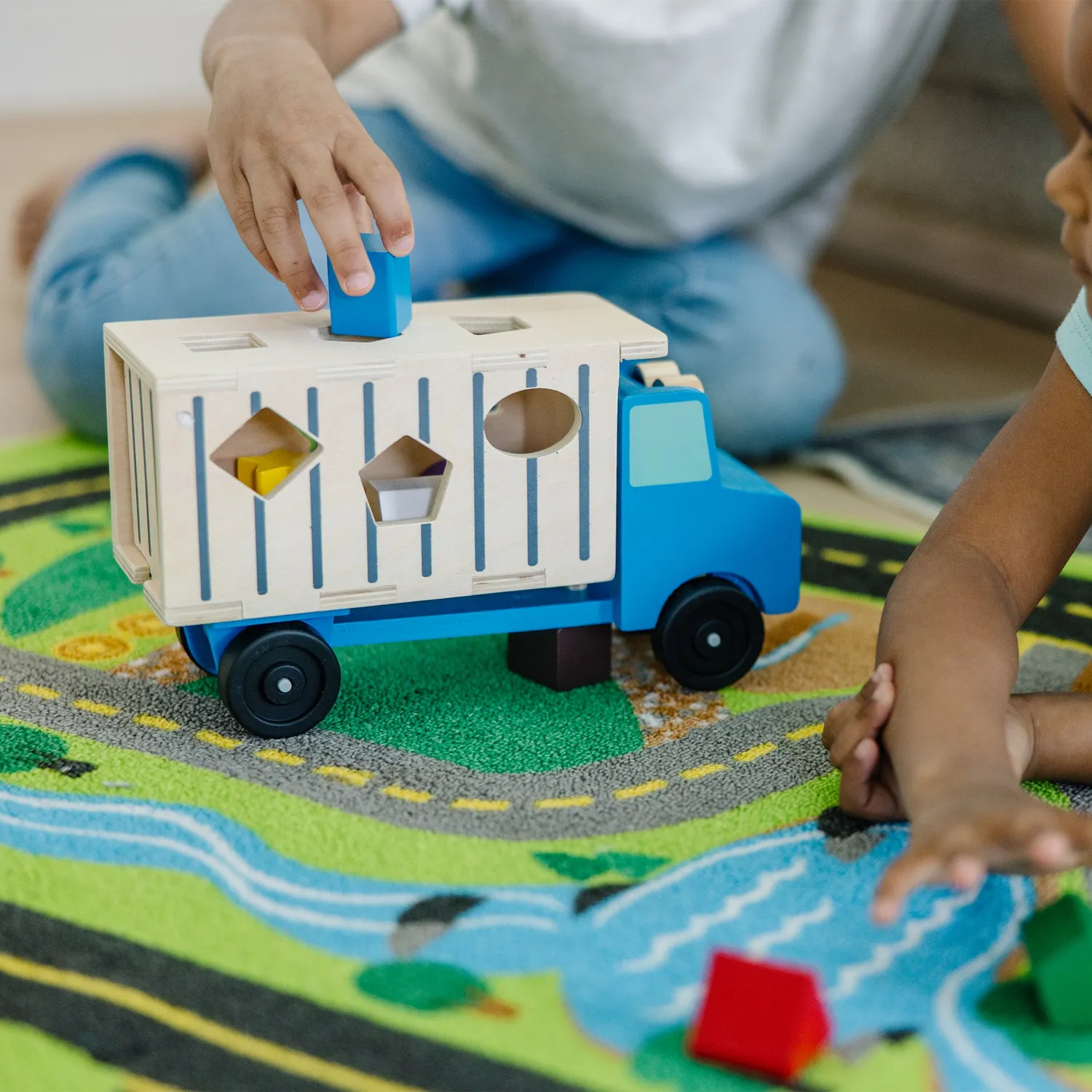 Melissa & Doug Shape-Sorting Dump Truck vormensorteerder hout