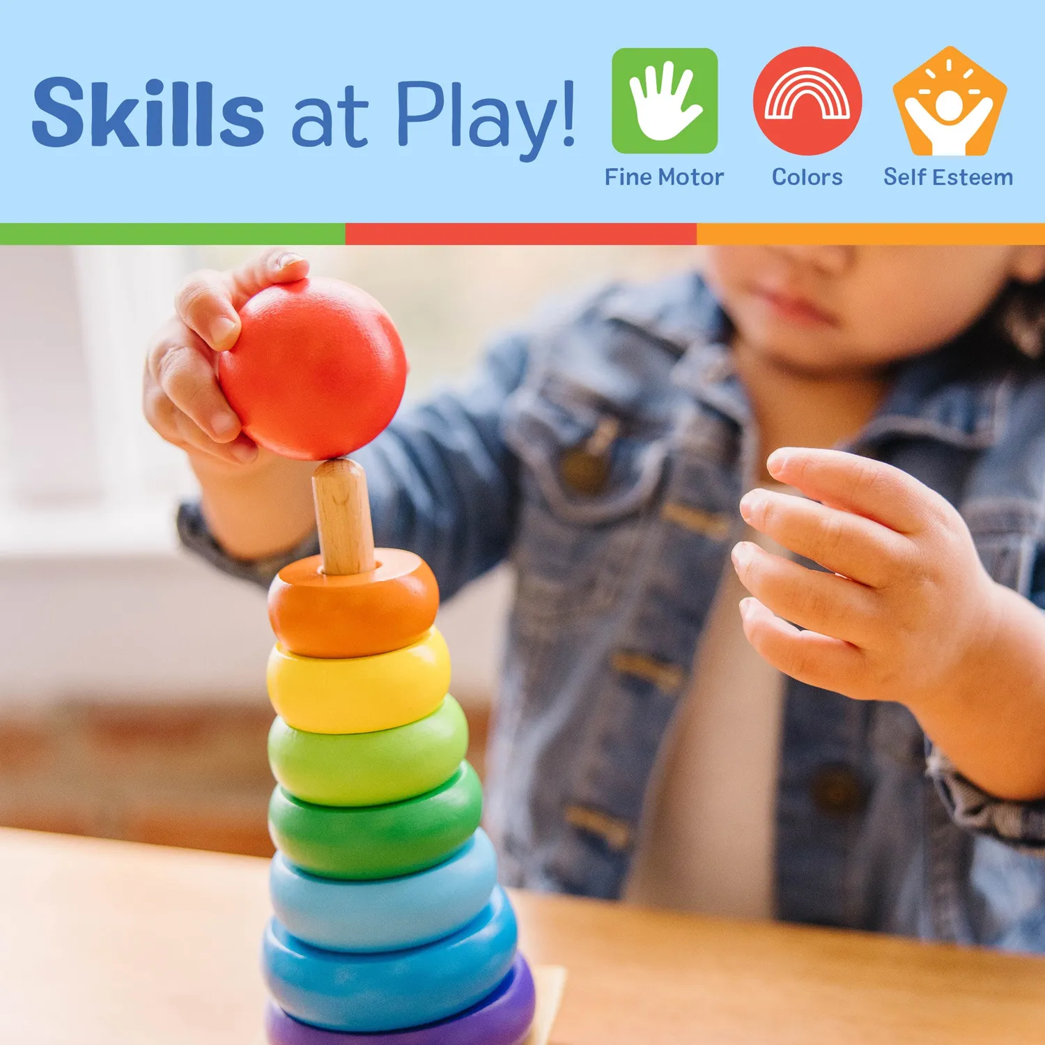Melissa & Doug First Skills houten speelgoedset 0-2 jaar