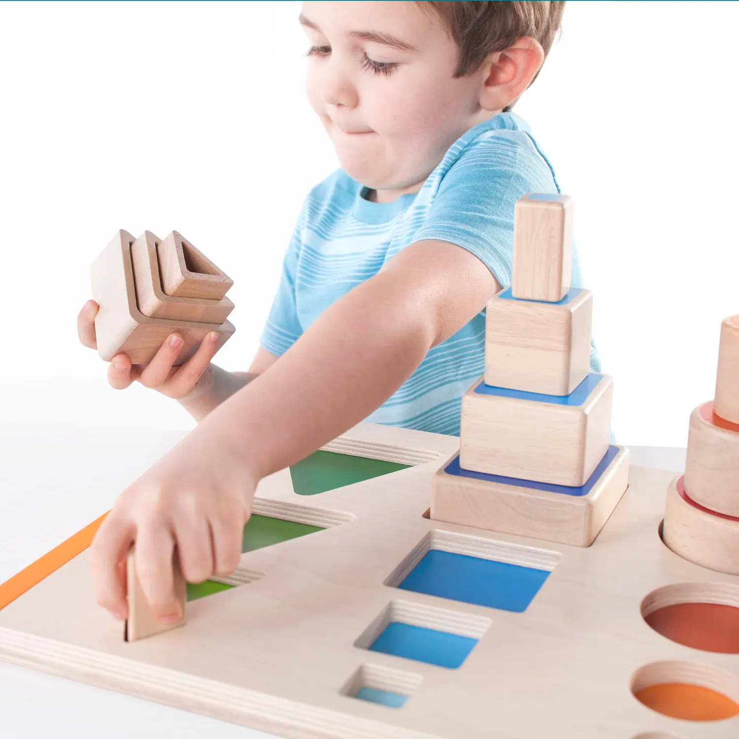 Guidecraft Nest and Stack Shapes vormenpuzzel hout 2+