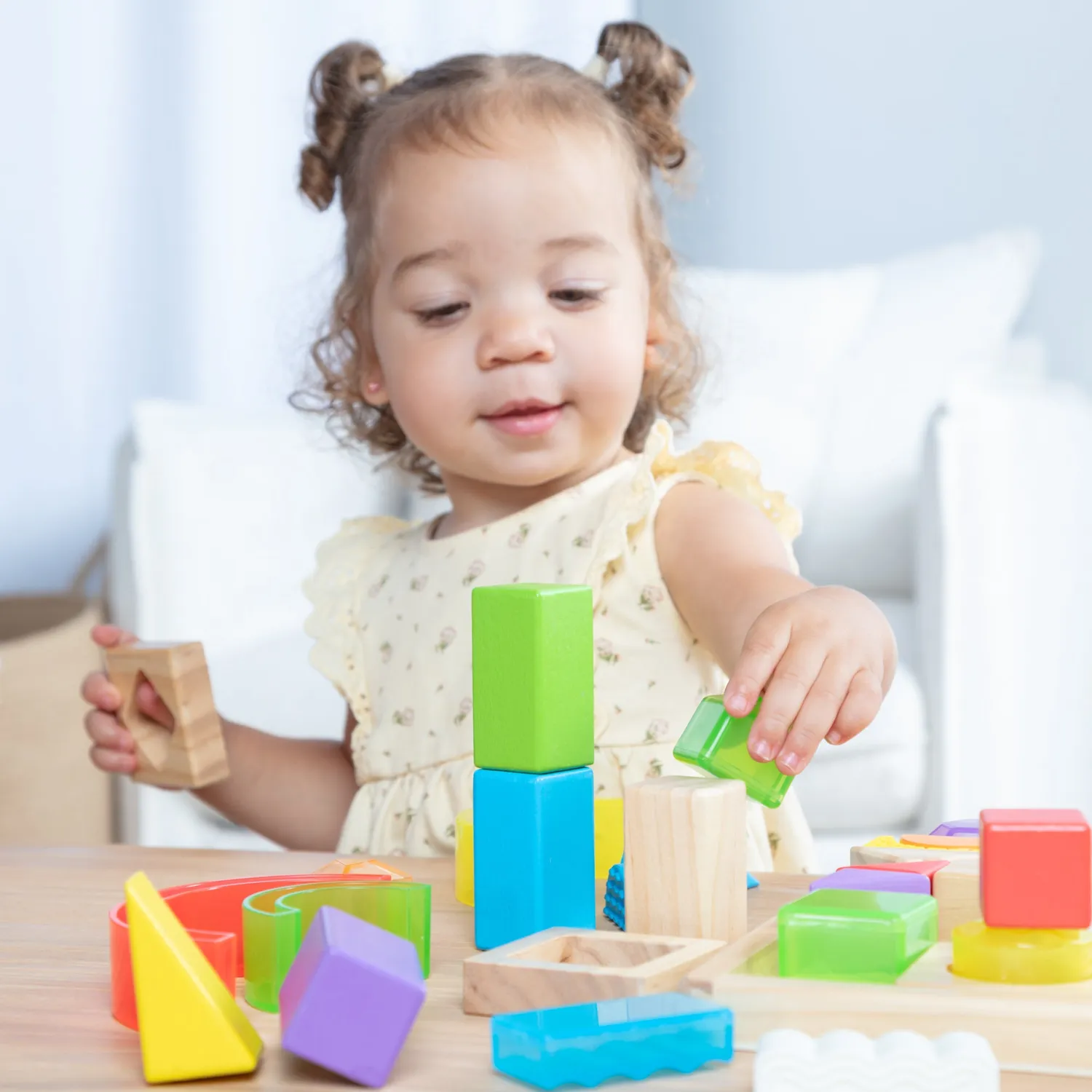 Melissa & Doug Sensory sensorische blokken houten kist 1+ jaar