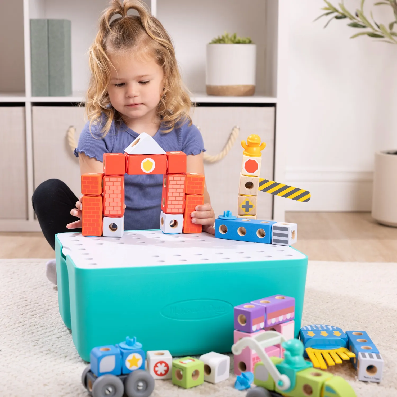 Melissa & Doug Blockables City Deluxe speelset 131-delig houten