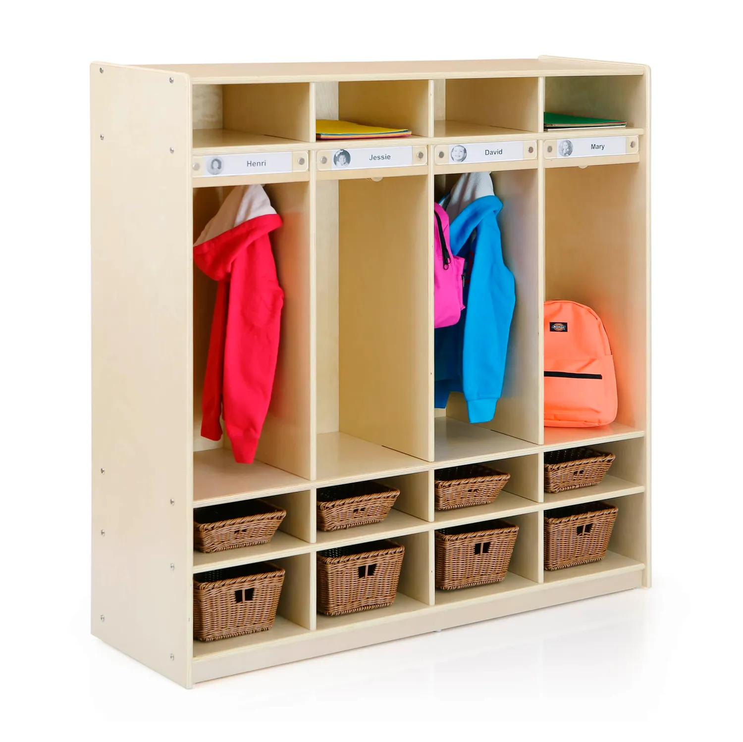 Guidecraft 4-Section Locker opbergkast berken 122 cm