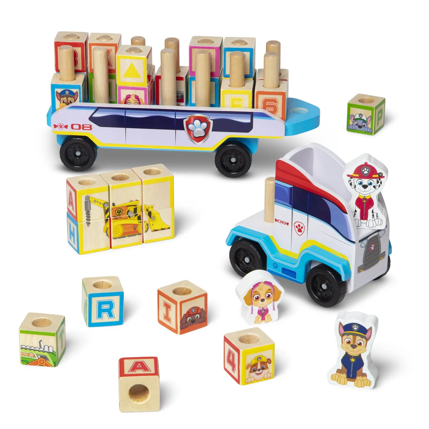 Melissa & Doug PAW Patrol Blokkentruck Hout ABC