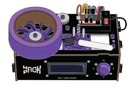 Mark Rober Label Maker bouwkit stappenmotor