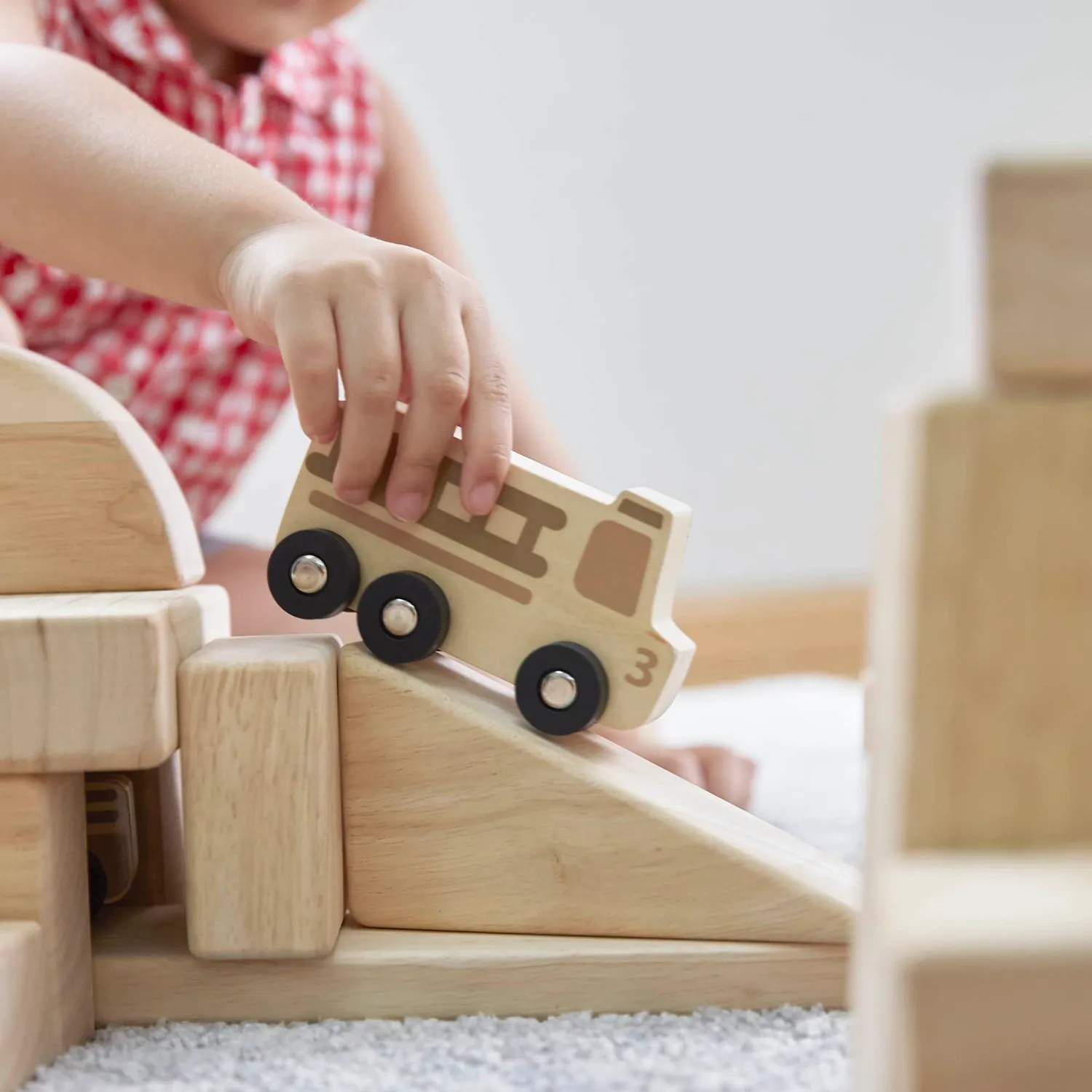 Guidecraft Mini Trucks houten voertuigen set van 10 voertuigen