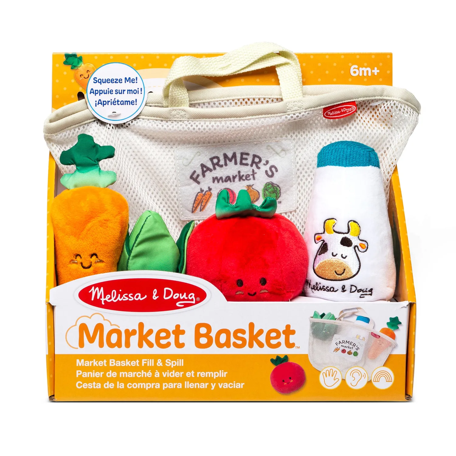 Melissa & Doug Market Basket Fill & Spill voeltasje 0-12m