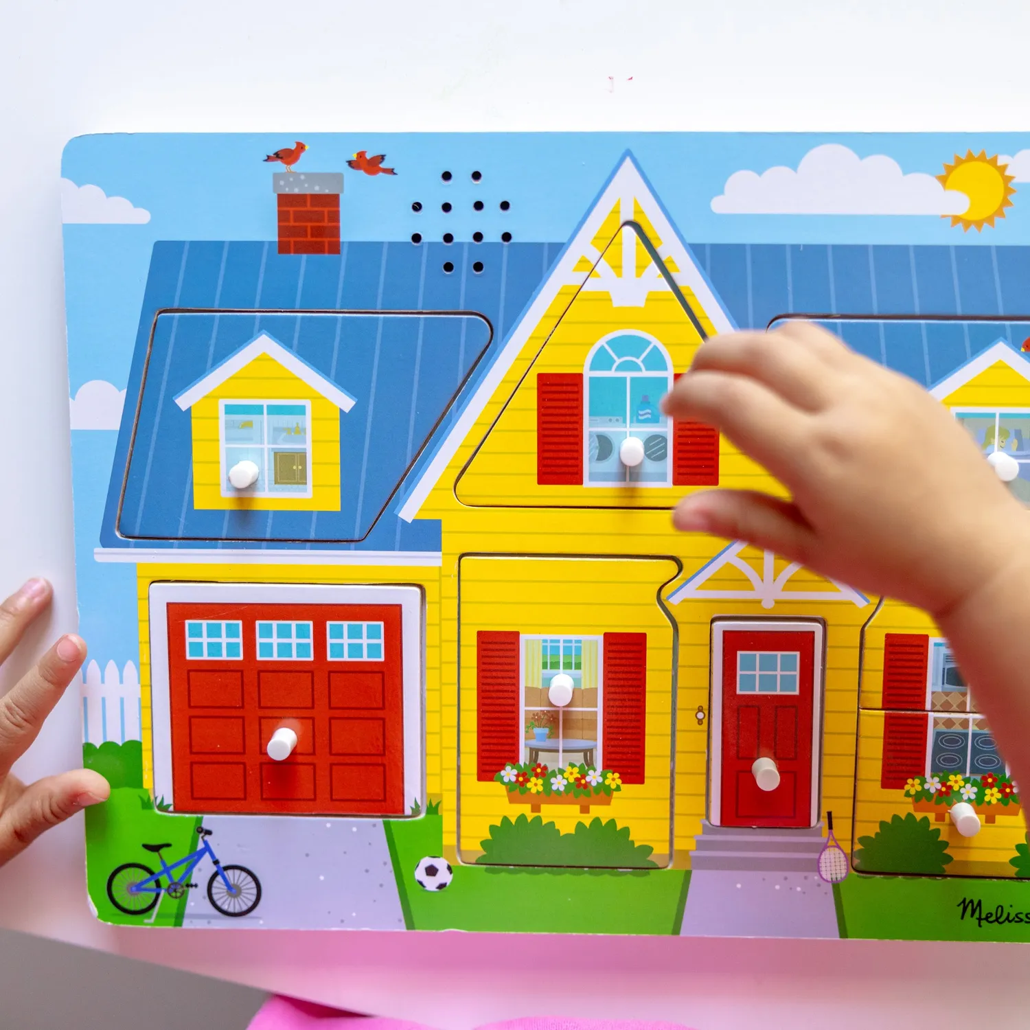 Melissa & Doug Around the House geluidspuzzel 8 stukjes