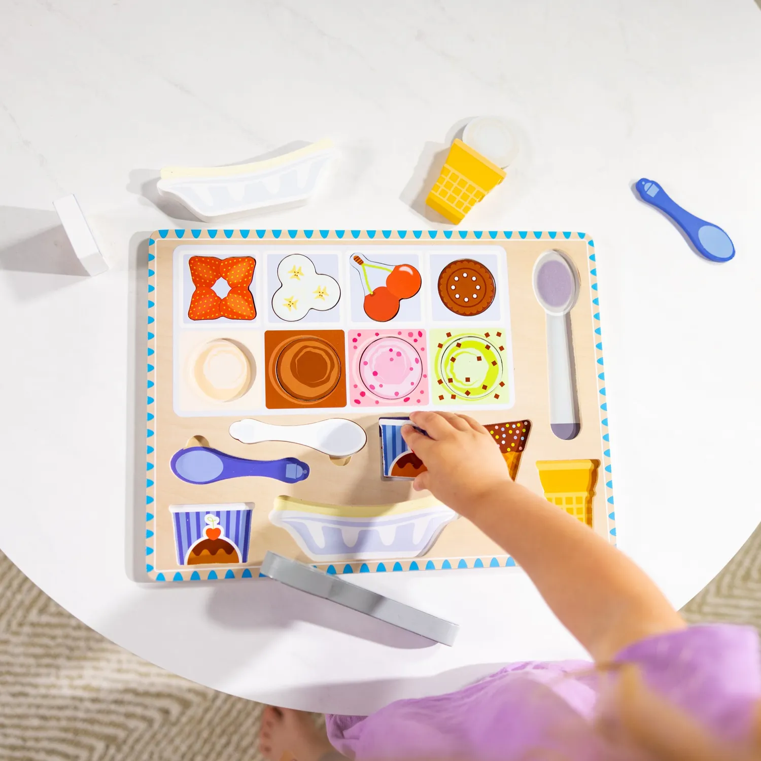 Melissa & Doug Ice Cream magneetpuzzel ijsjes hout 16 stuks
