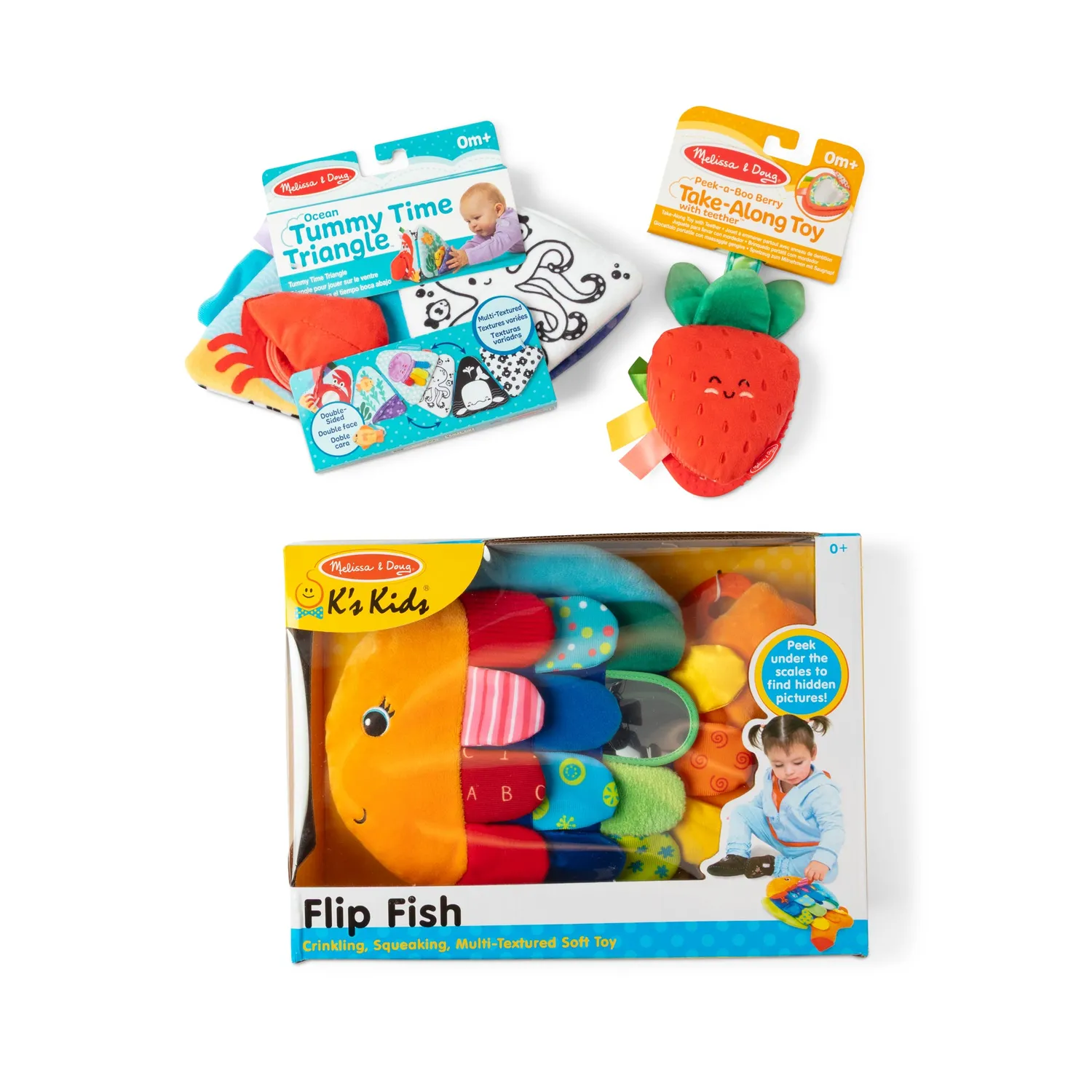Melissa & Doug Baby Sensory Play cadeauset 3-delig baby