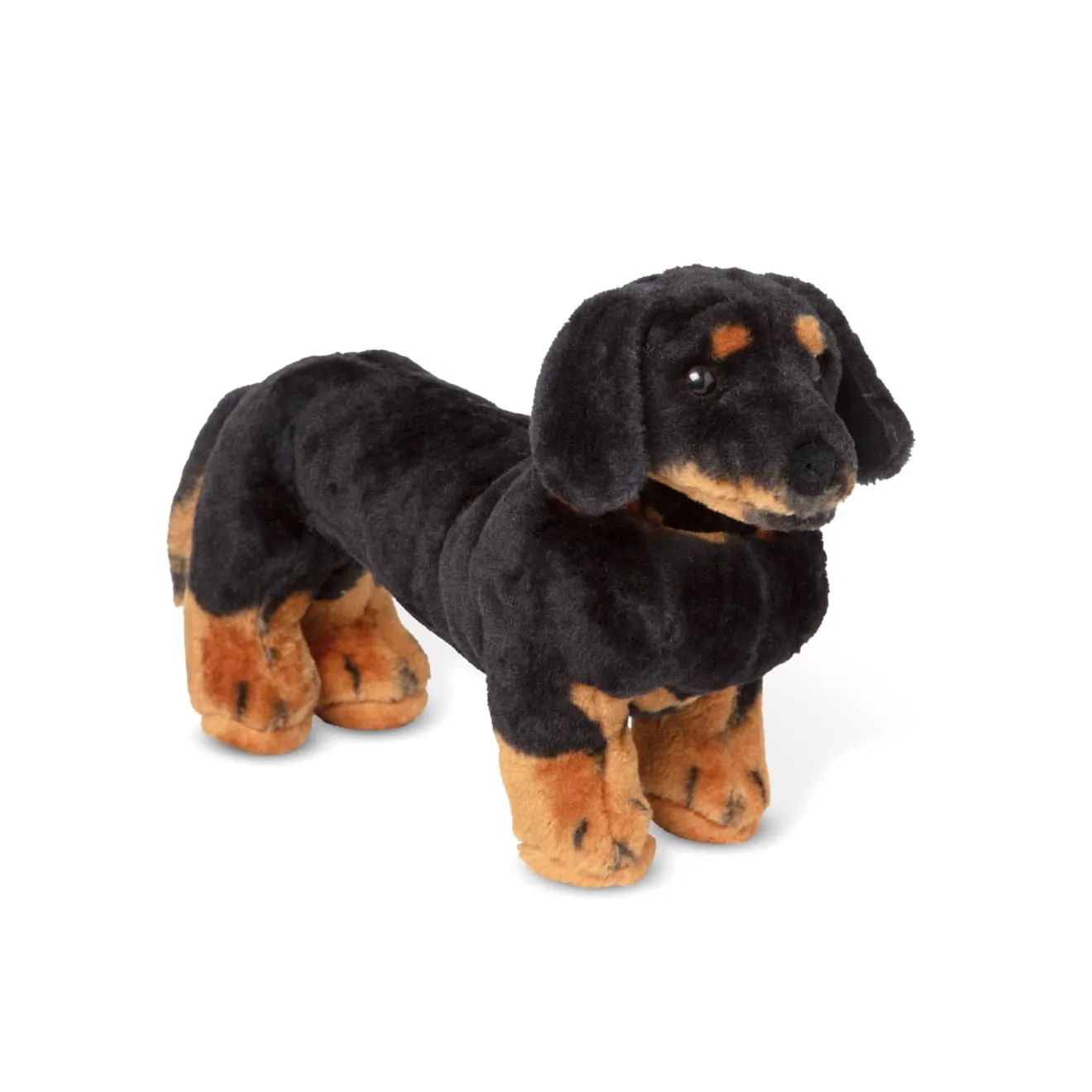 Melissa & Doug Dachshund Dog knuffel teckel zwart-bruin