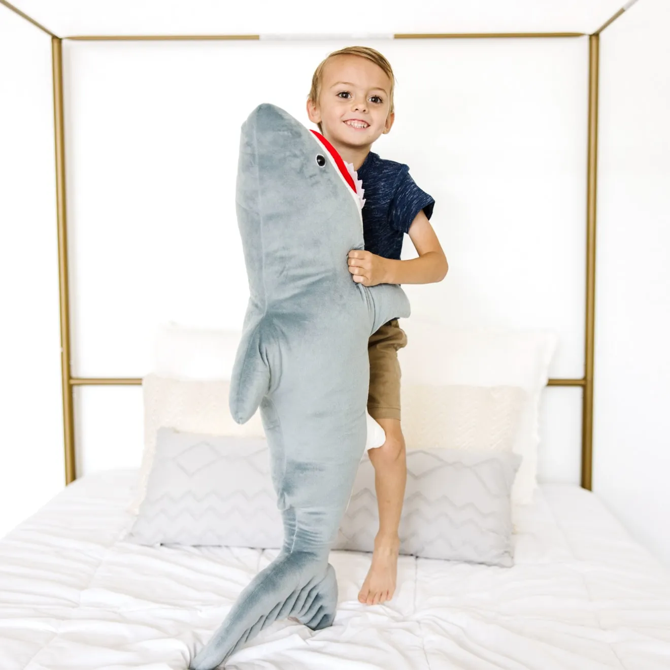 Melissa & Doug Shark Giant knuffel haai groot 90 cm