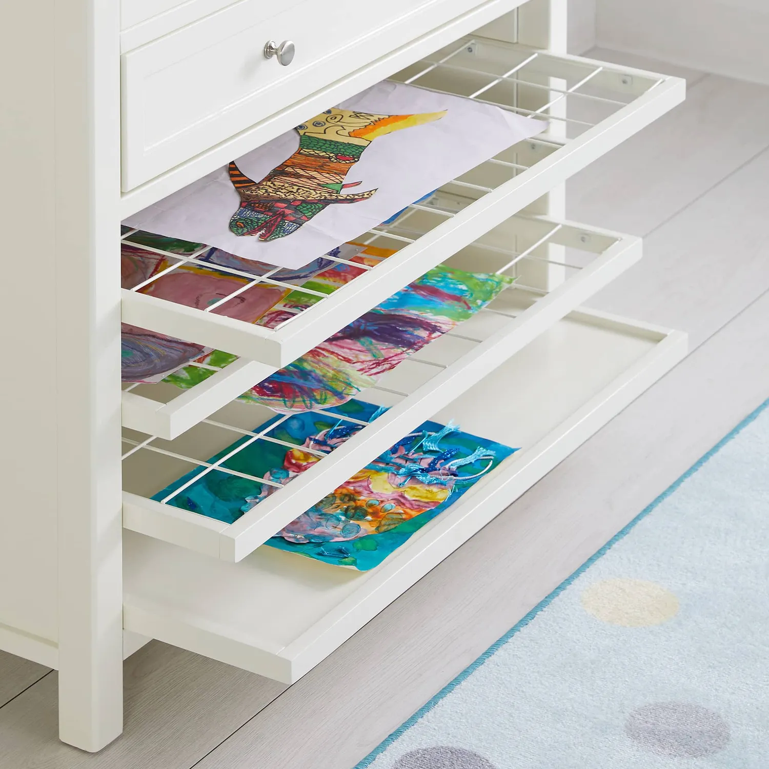 Martha Stewart Kids Art Storage opbergkast droogrek wit