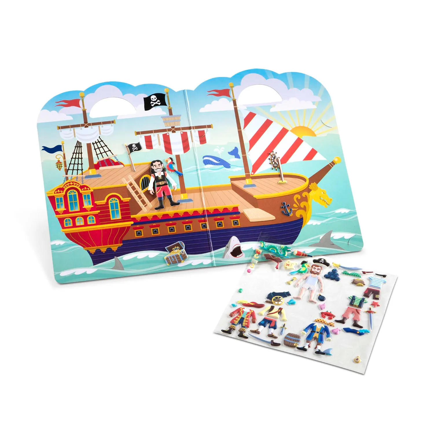 Melissa & Doug Puffy Sticker speelset piraat 51 herbruikbaar