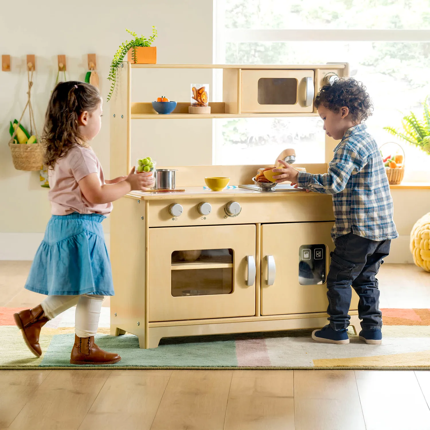 Guidecraft EdQ All-in-One speelkeuken naturel hout