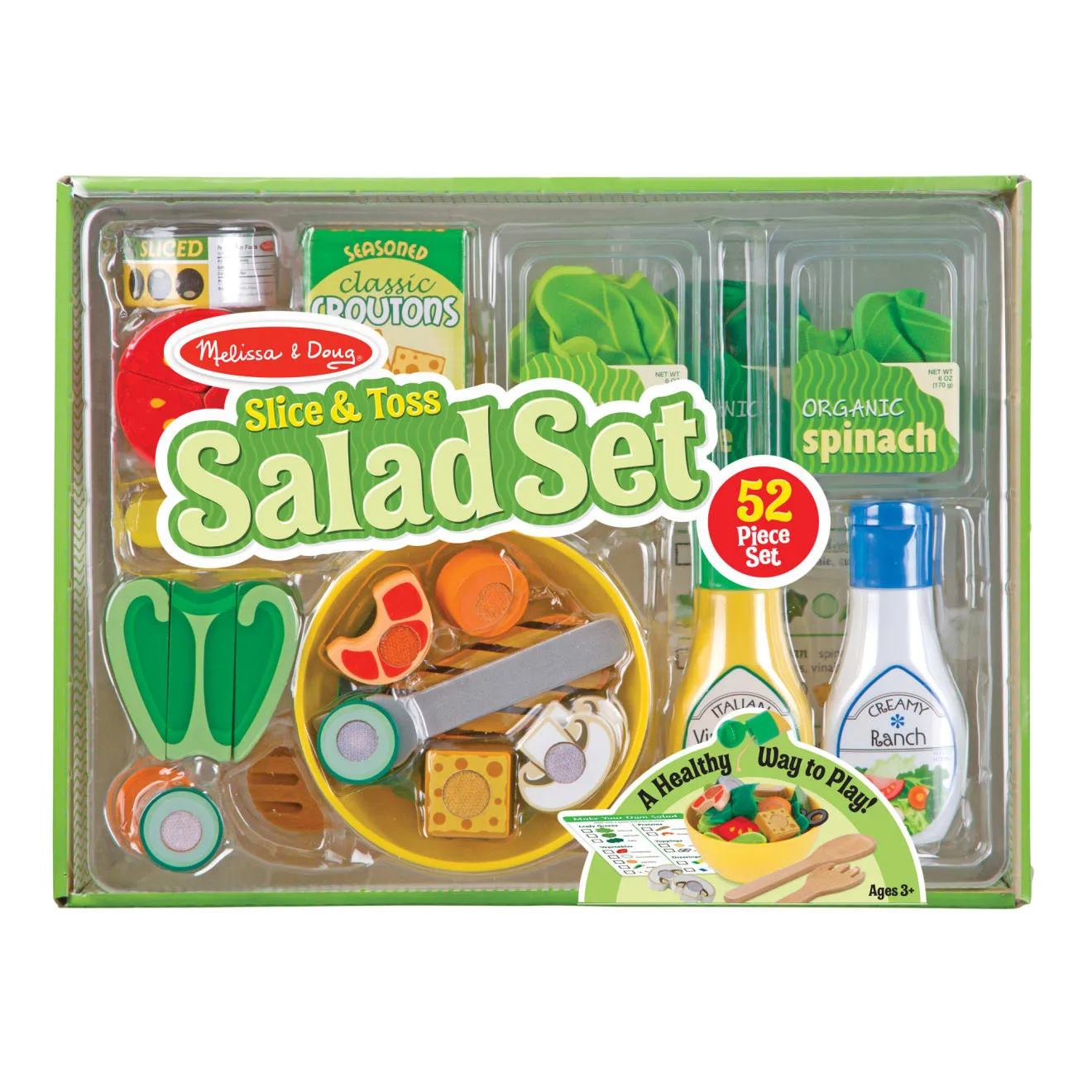 Melissa & Doug Slice & Toss Salad Set saladeset 52-delig