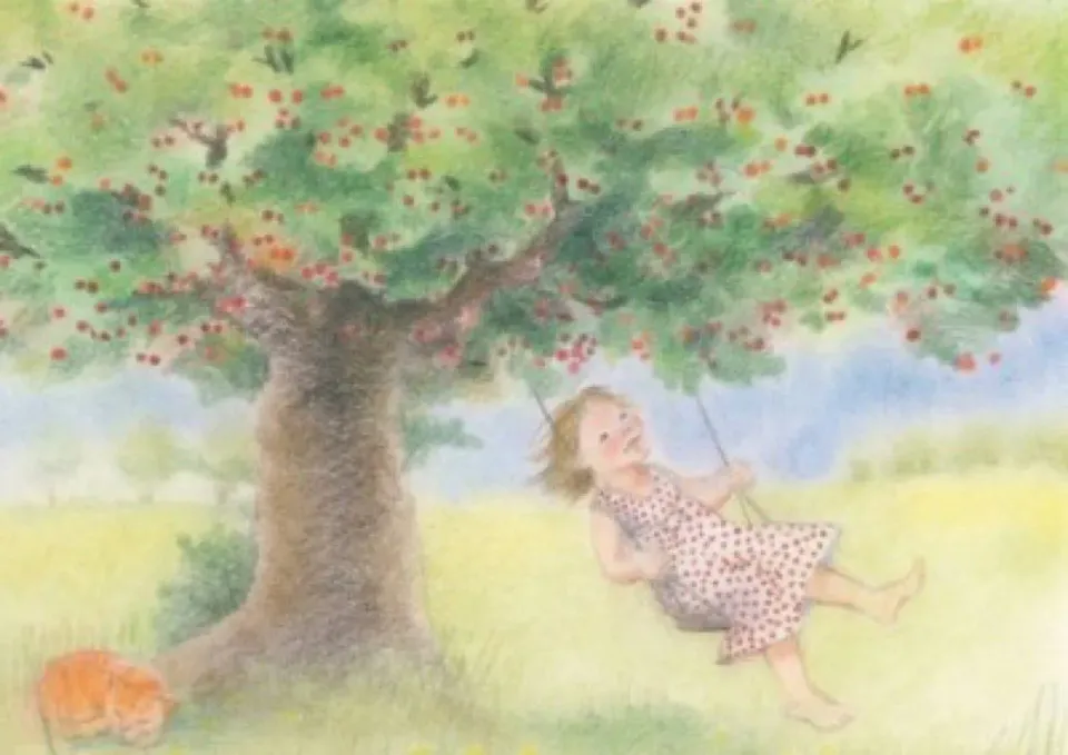 Ginger Fairy Sanne Dufft Kirschbaumschaukel kaart 10,5x15