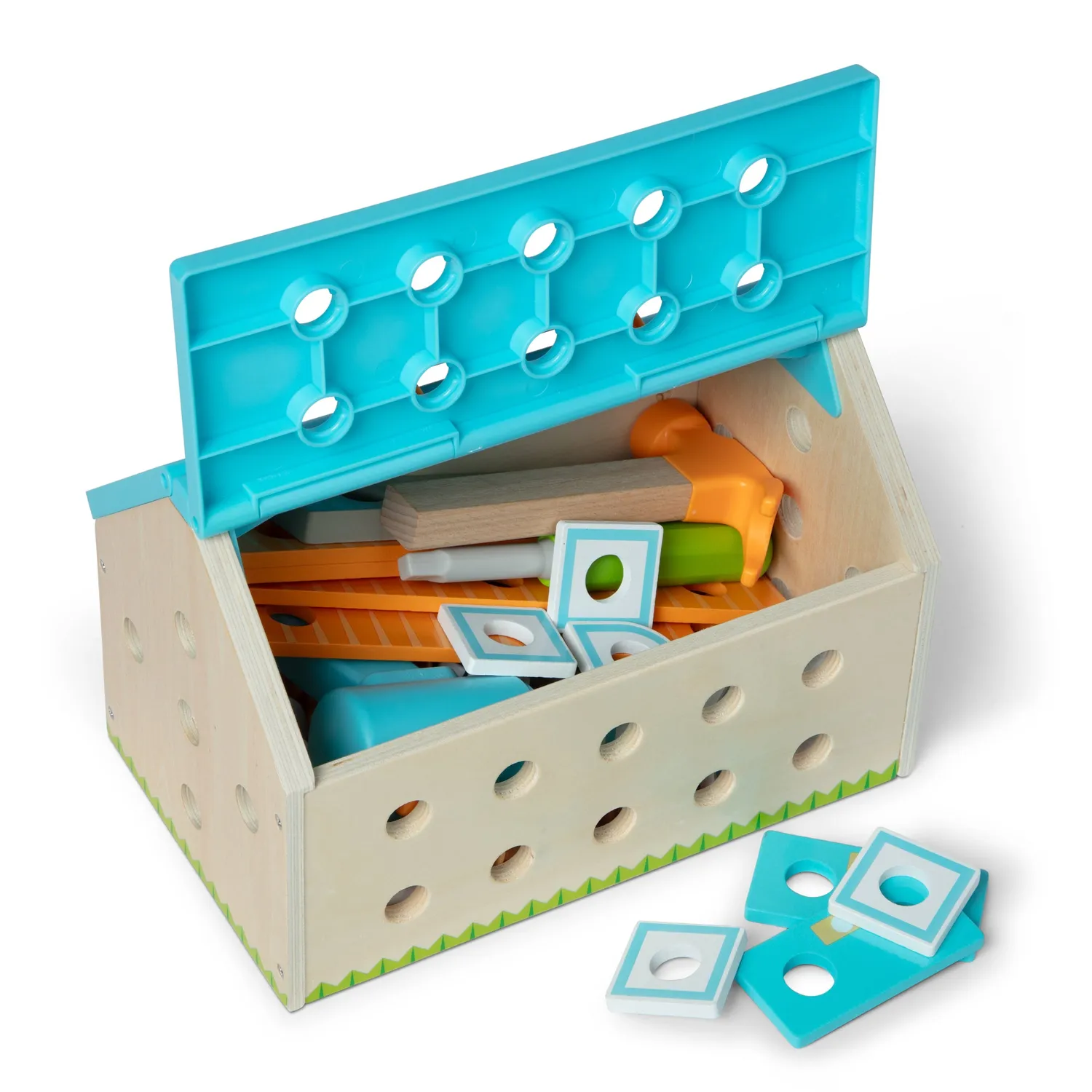 Melissa & Doug Build A House gereedschapskist 55-delig houten