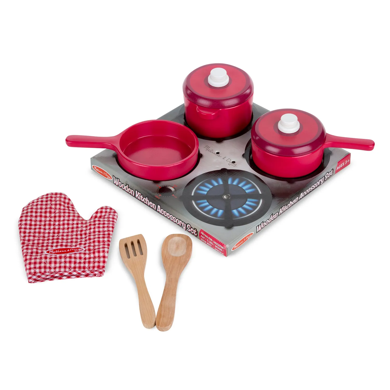 Melissa & Doug Wooden Kitchen Accessory Play Set 8-delig hout