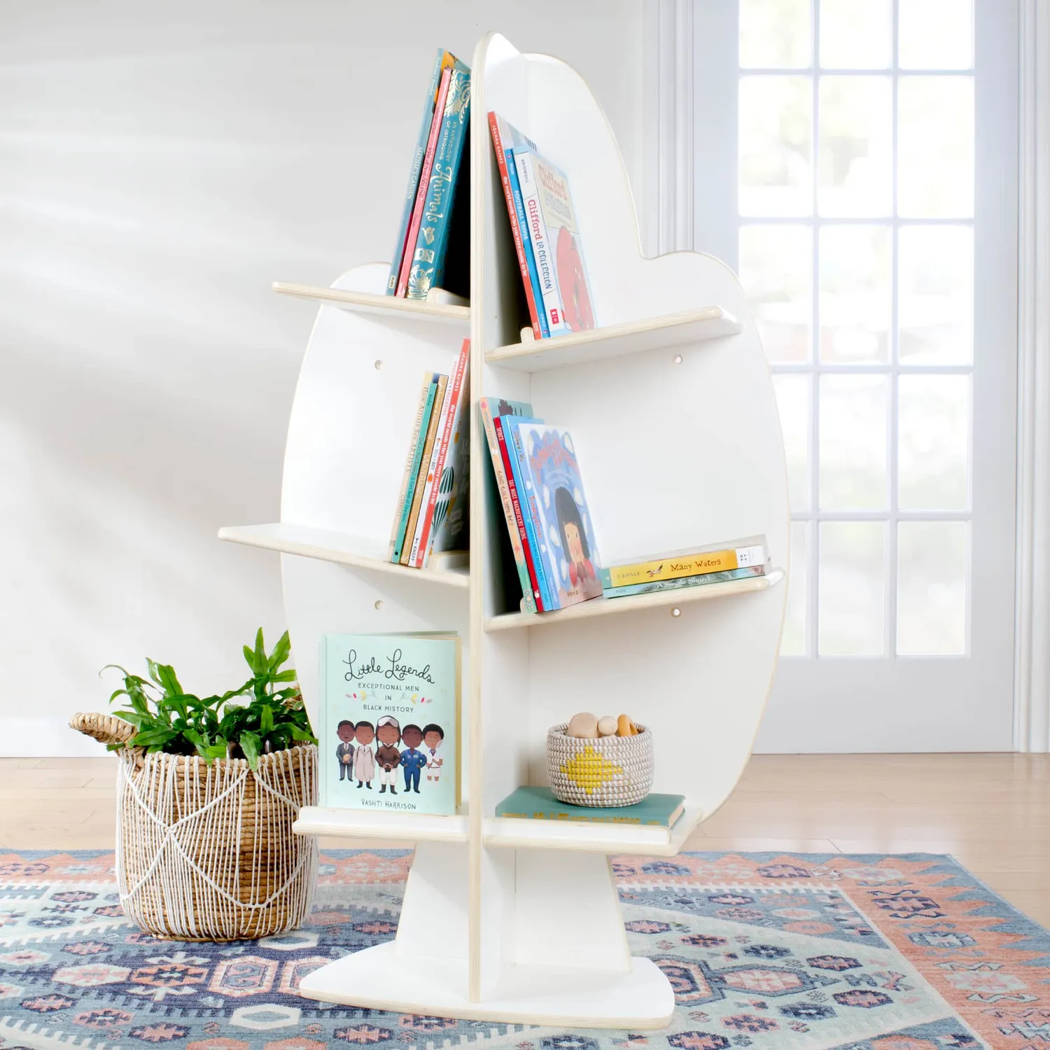 Guidecraft EdQ Reading Tree boekenkast wit 6 vakken