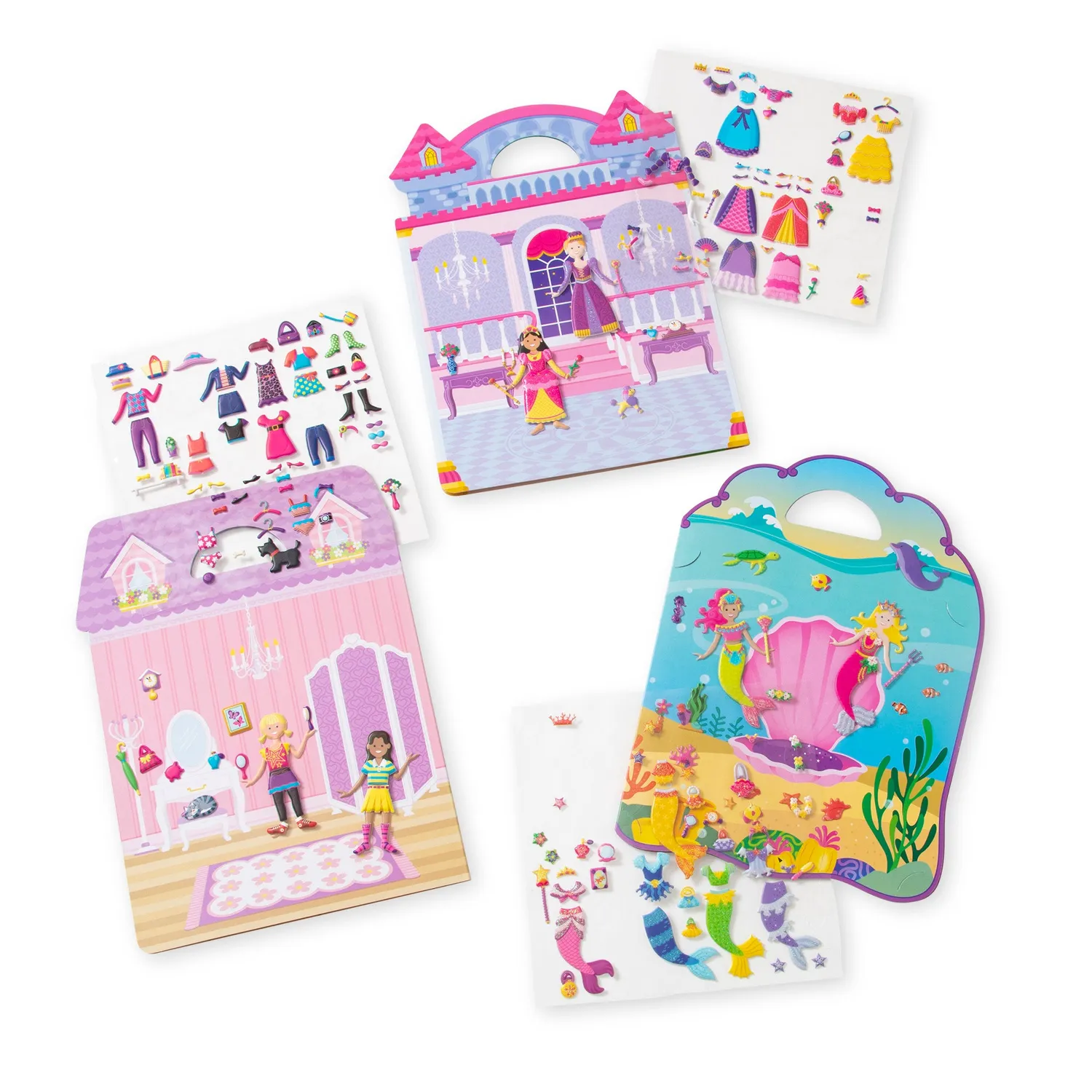 Melissa & Doug Puffy Sticker herbruikbare stickers 3 prinses