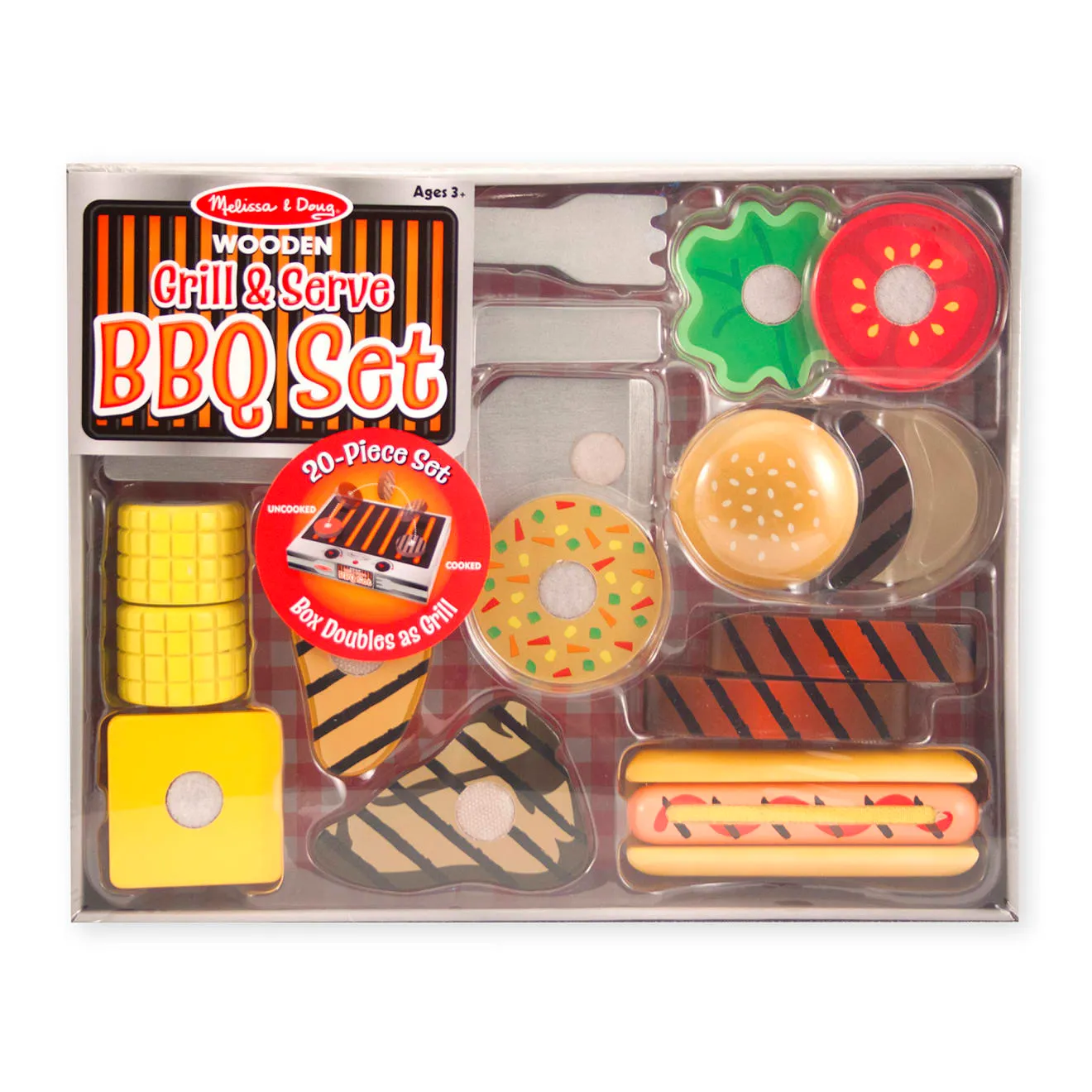 Melissa & Doug Grill & Serve BBQ speelset 20-delig hout