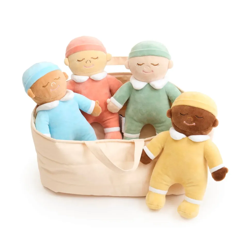 Guidecraft Cuddle Dolls knuffelpoppen set van 4