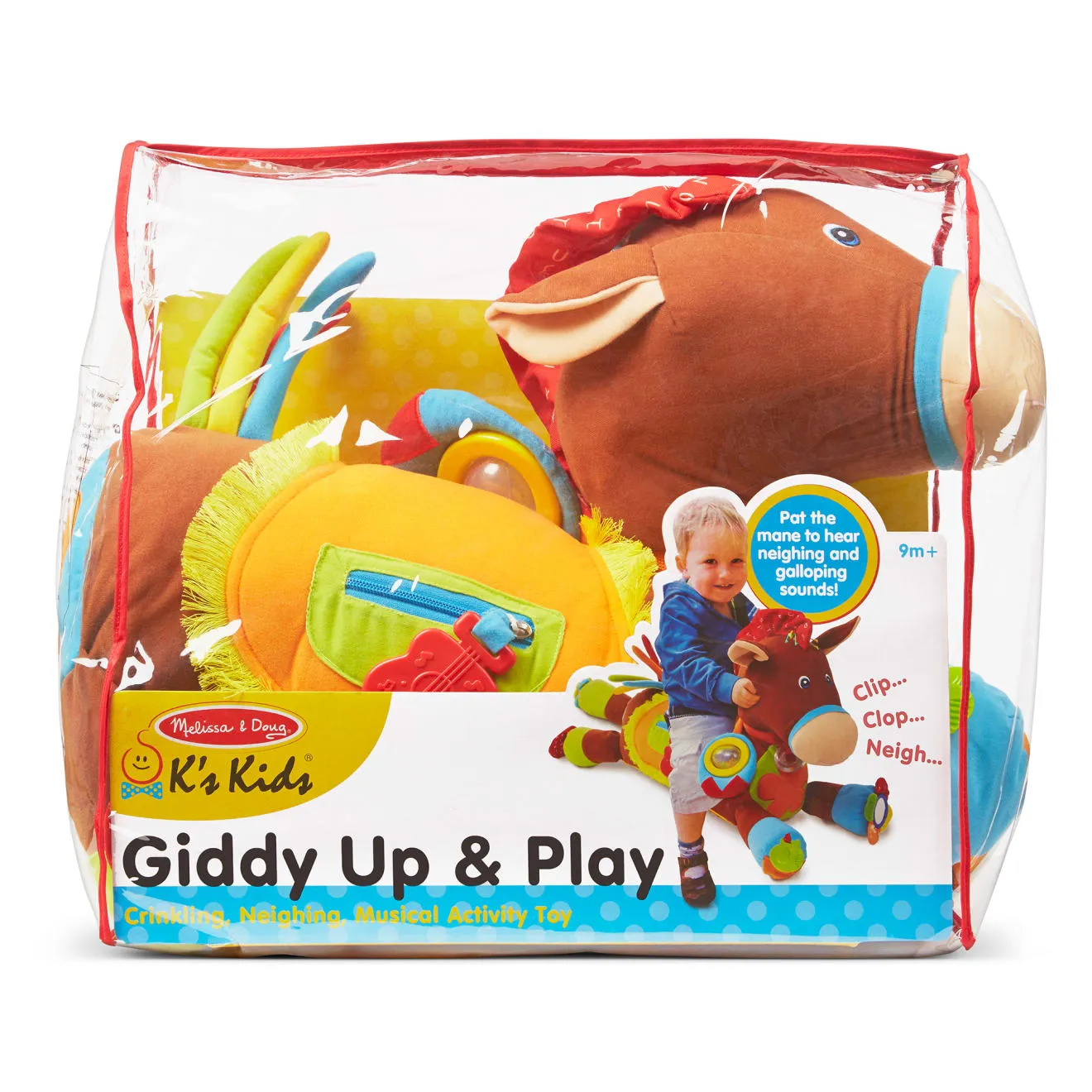 Melissa & Doug K's Kids Giddy-Up knuffelpony baby met geluid