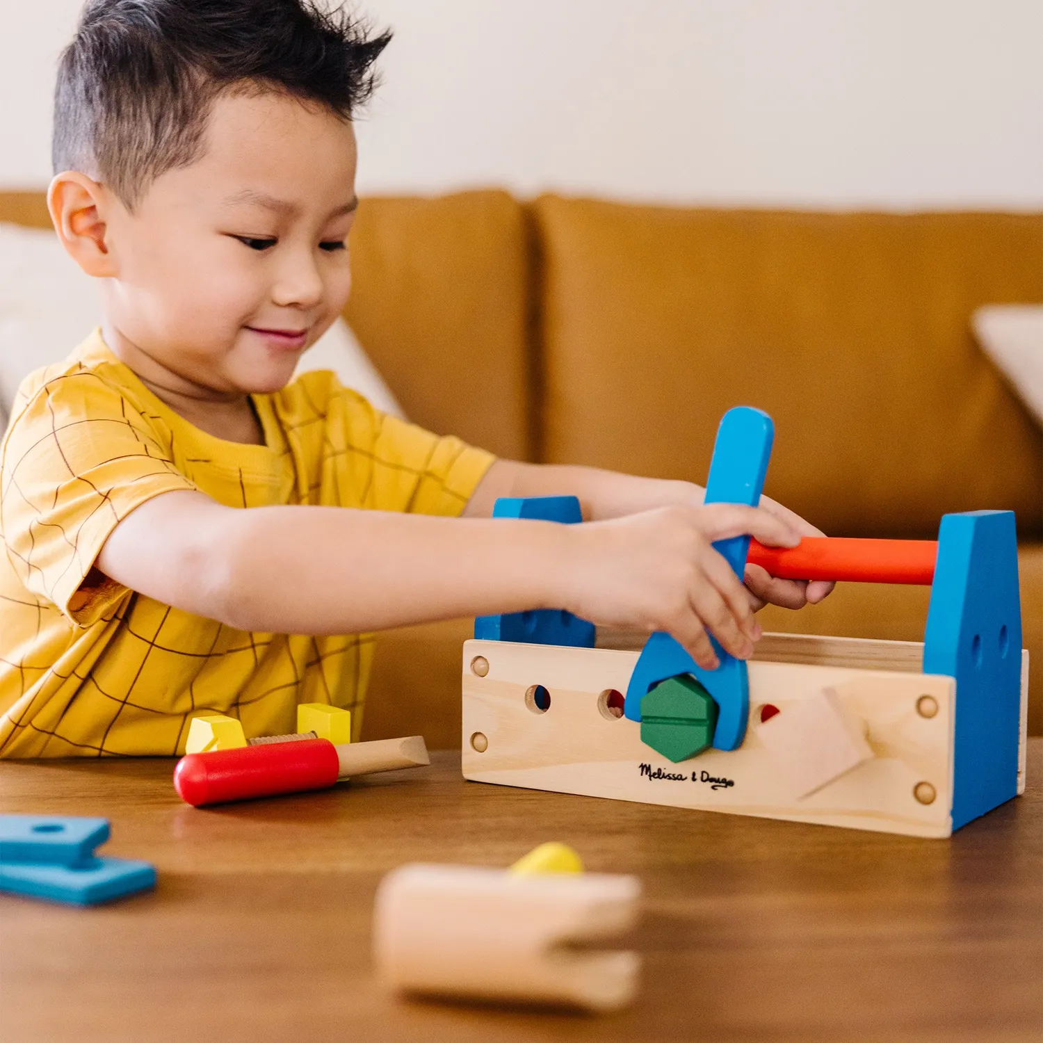 Melissa & Doug Wooden Take-Along Tool Kit Gereedschapskist 24-delig