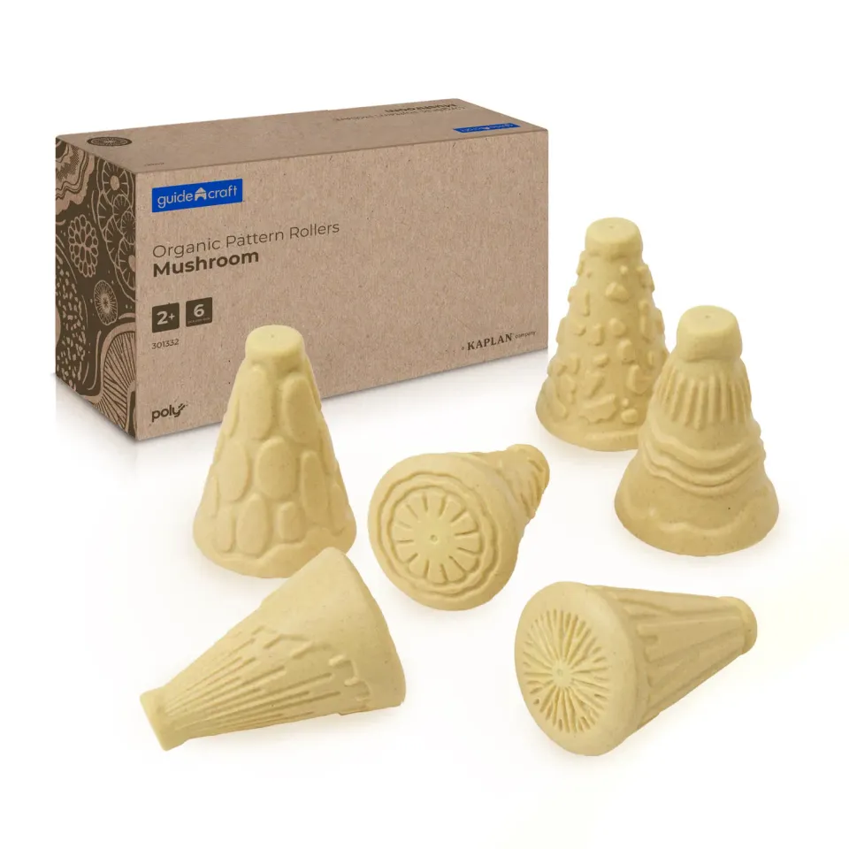 Guidecraft Organic Pattern Rollers Mushroom patroonrollers paddenstoel