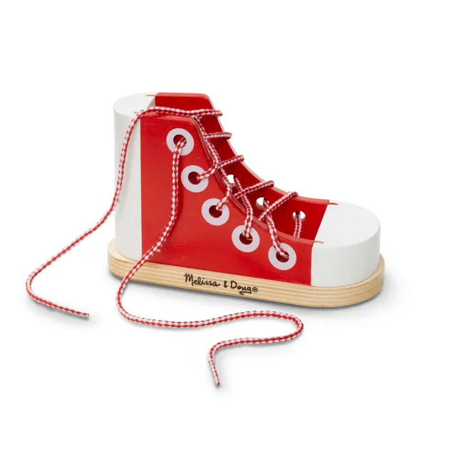 Melissa & Doug houten rijgschoen veter speelgoed 3-5 jaar