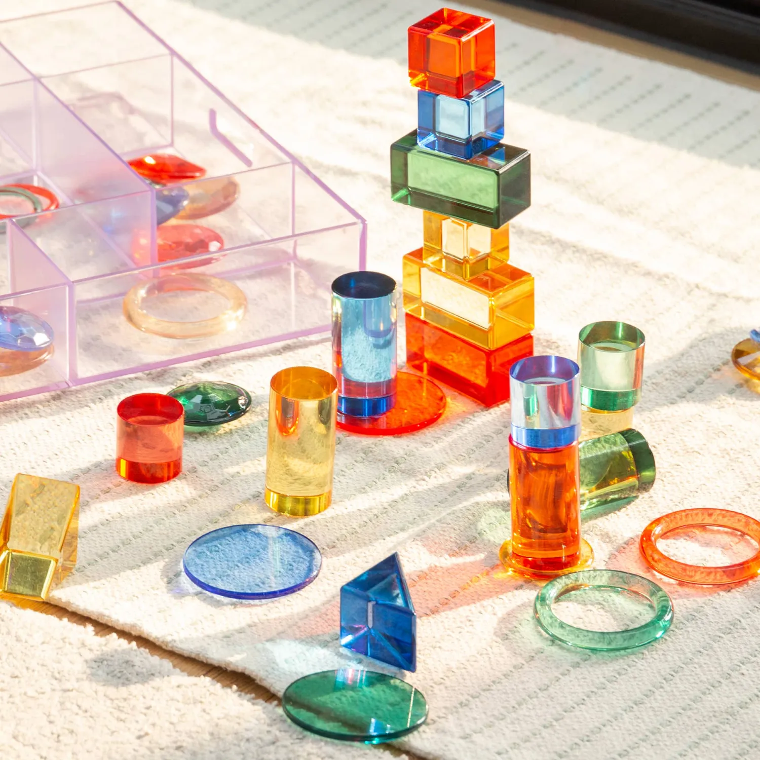 Guidecraft Light Color Toddler Loose Parts STEM kit