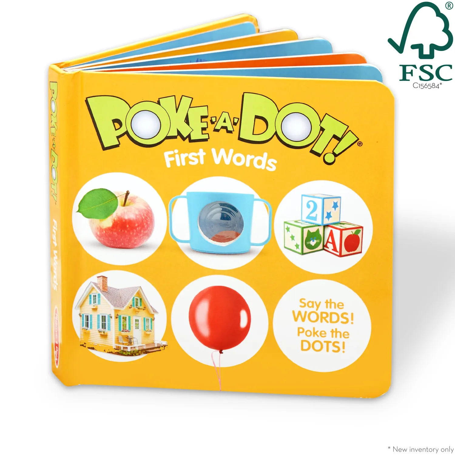 Melissa & Doug Poke-a-Dot First Words kartonboek eerste woordjes