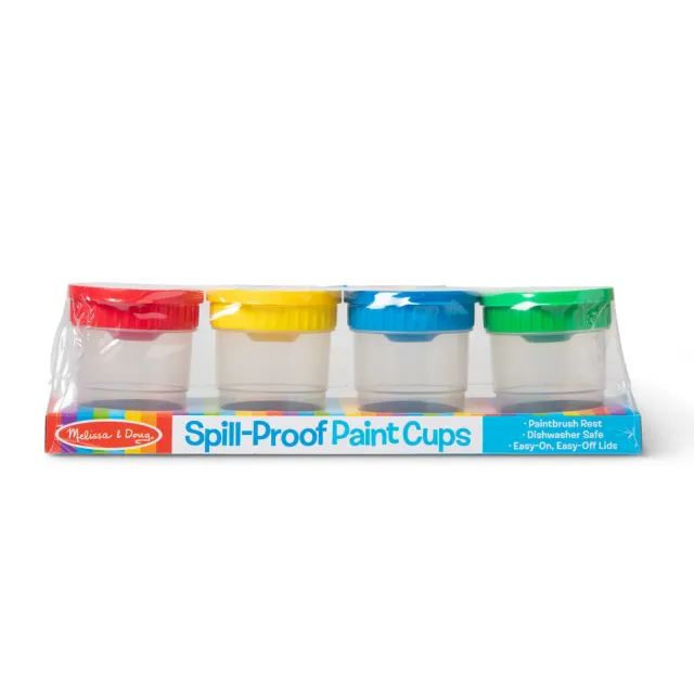 Melissa & Doug morsvrije verfpotjes 4 stuks met deksels