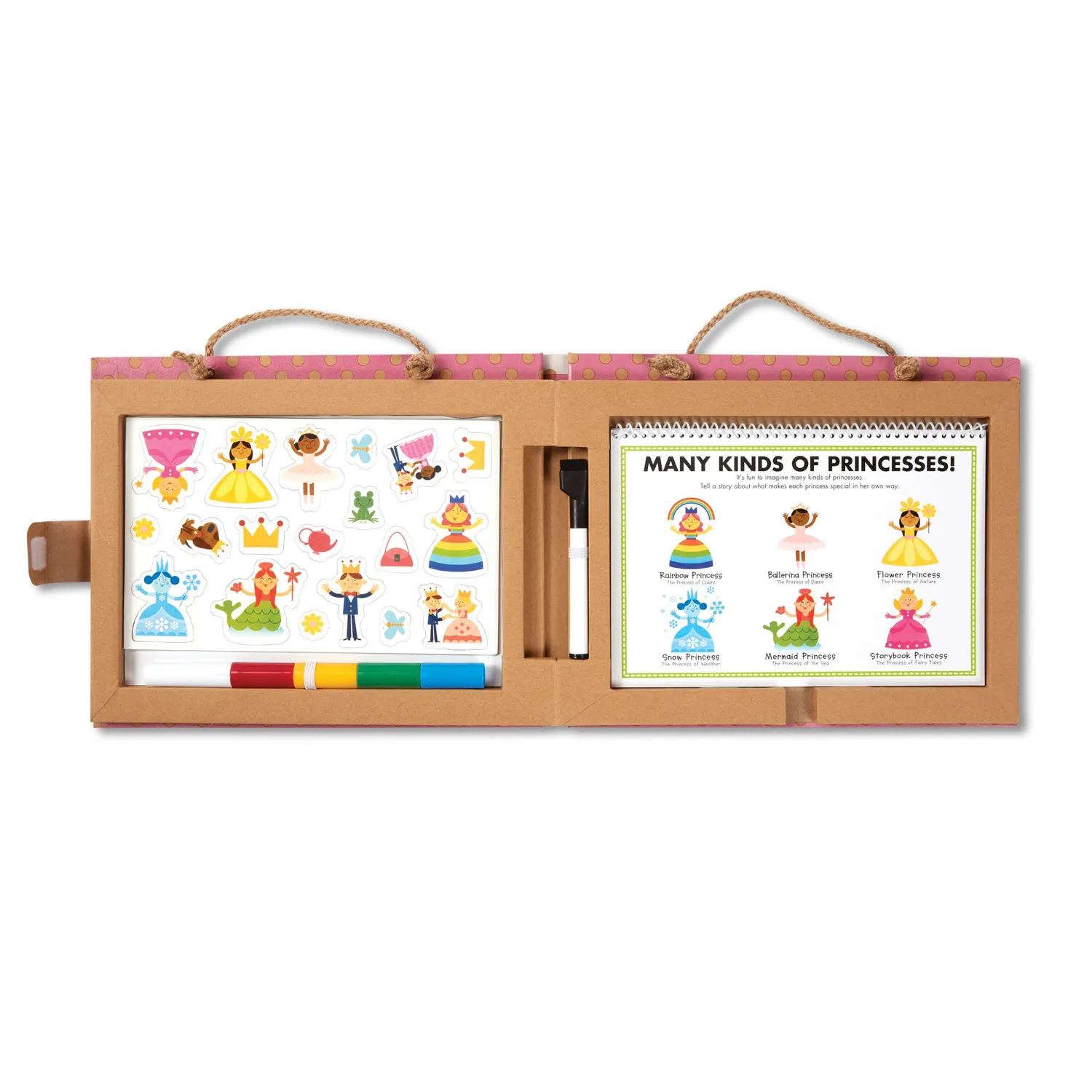 Melissa & Doug Natural Play Princesses magneet tekenset 54-delig