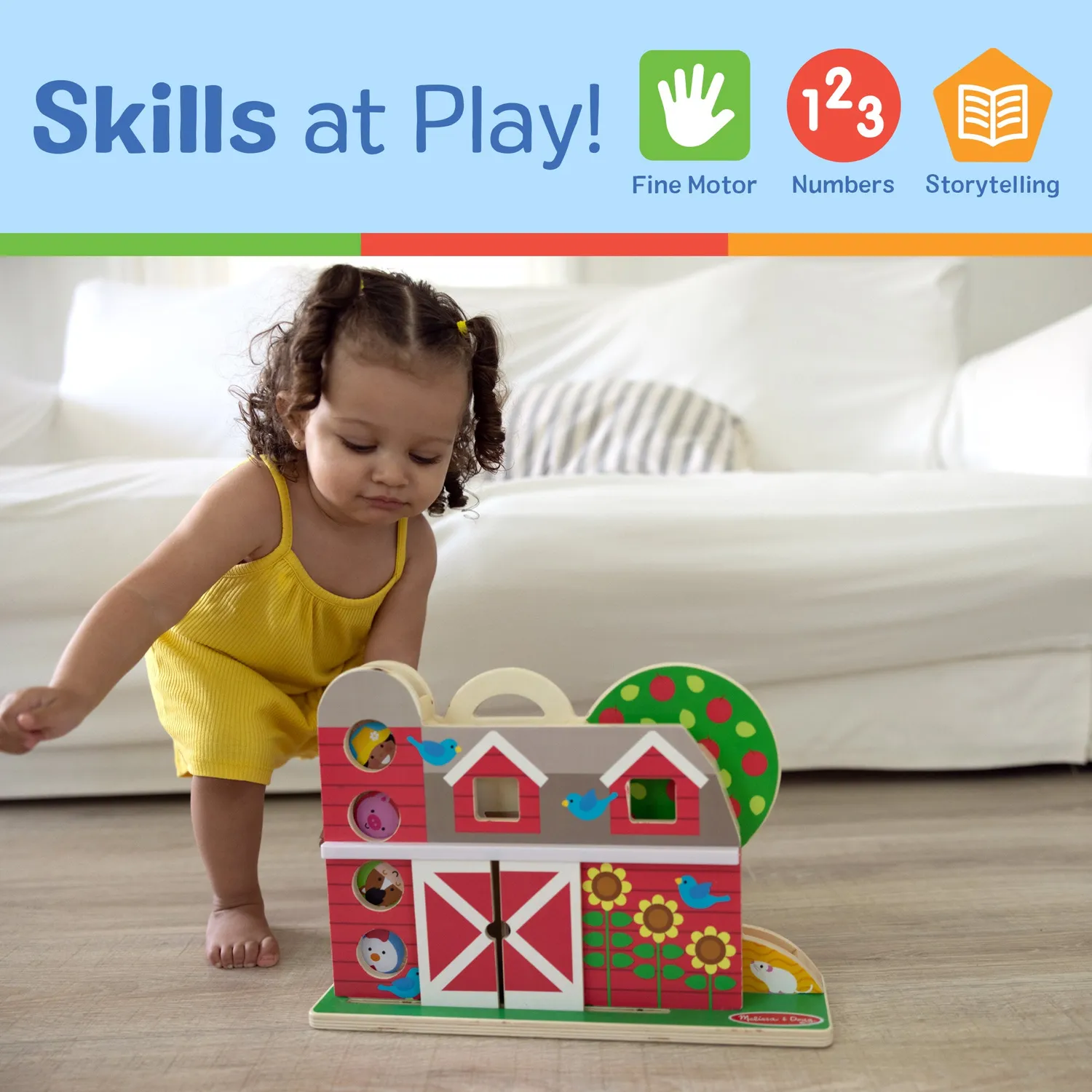 Melissa & Doug GO Tots Barnyard Tumble boerderijbaan hout