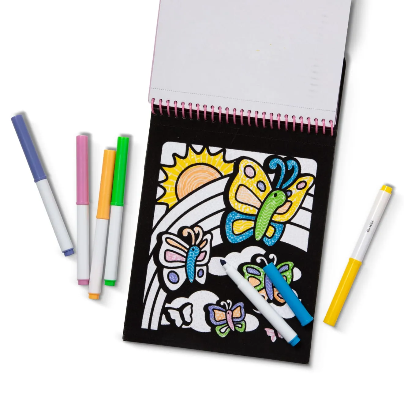 Magic Velvet Vlinder Kleurboek met Stiften
