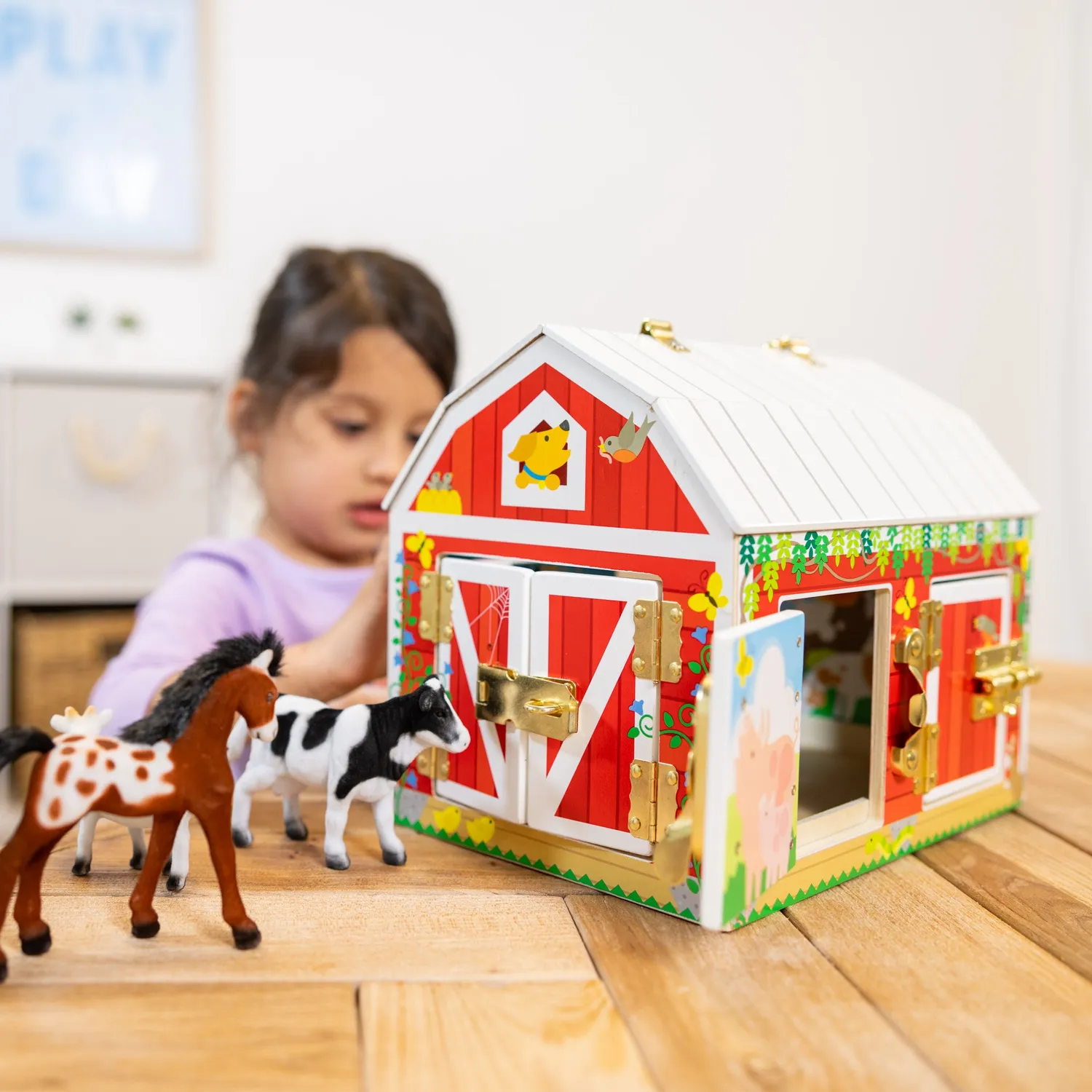 Melissa & Doug Latches Barn houten boerderij met dieren