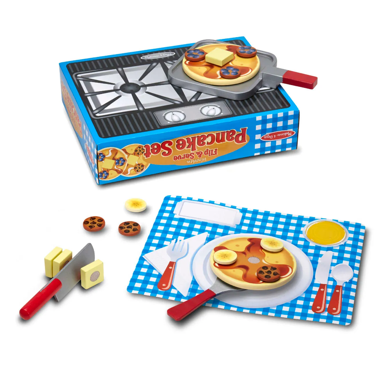 Melissa & Doug Flip & Serve Pancake Set speelvoedsel hout