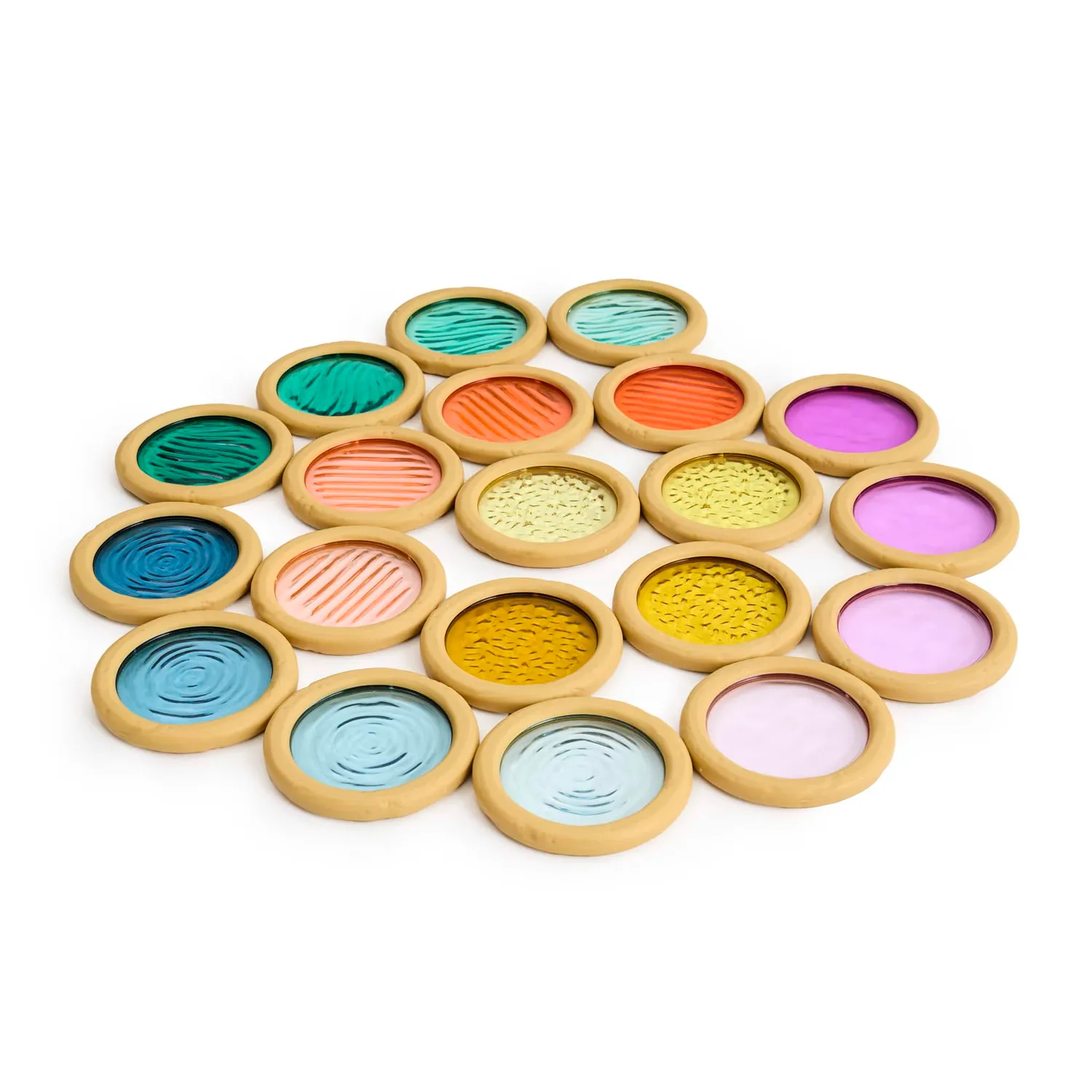 Guidecraft Light and Color Textured Discs 20 sensorisch