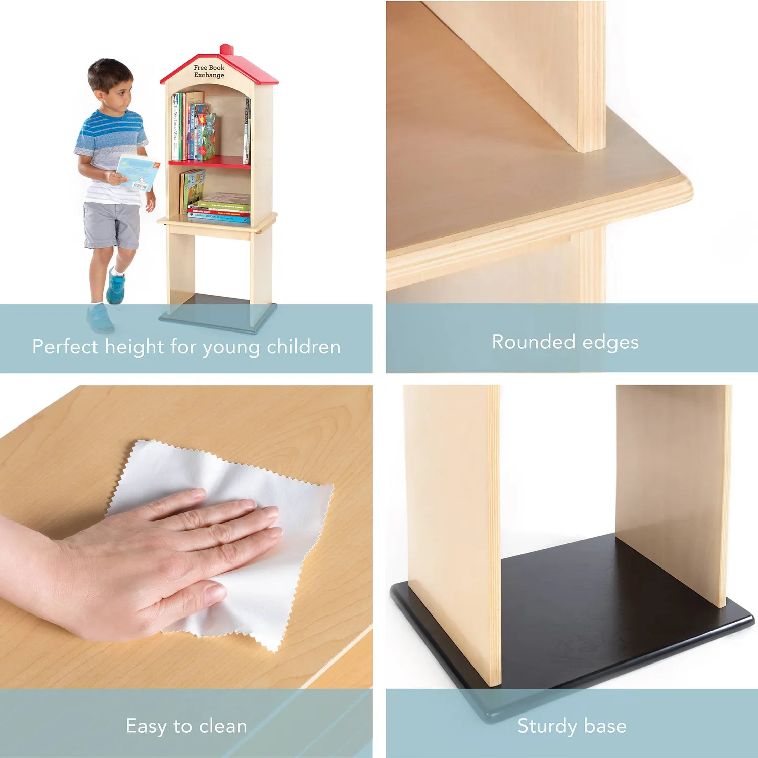 Guidecraft Free Library Exchange Book Stand boekenrek 3 vakken
