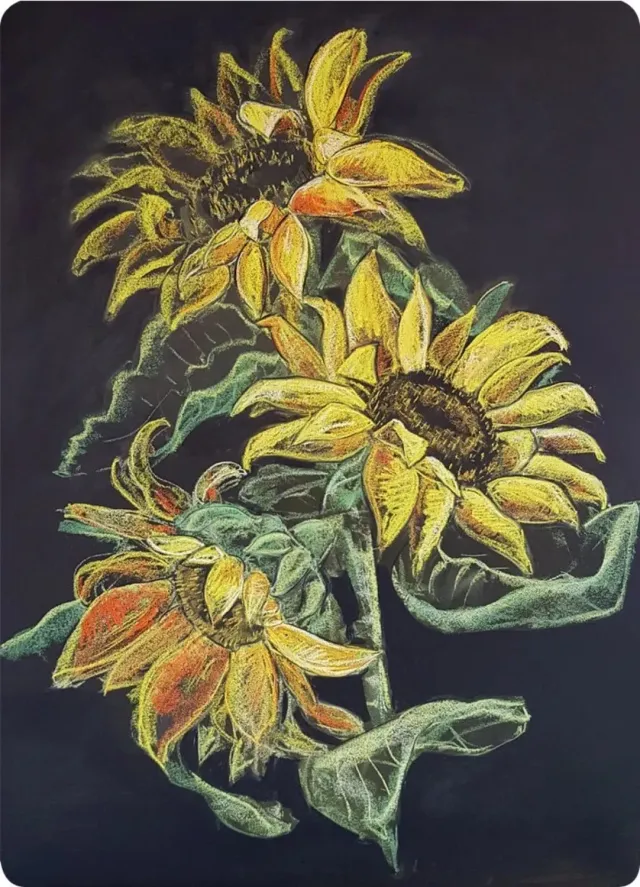 Ginger Fairy Kapitein Kalk Zonnebloem ansichtkaart A6