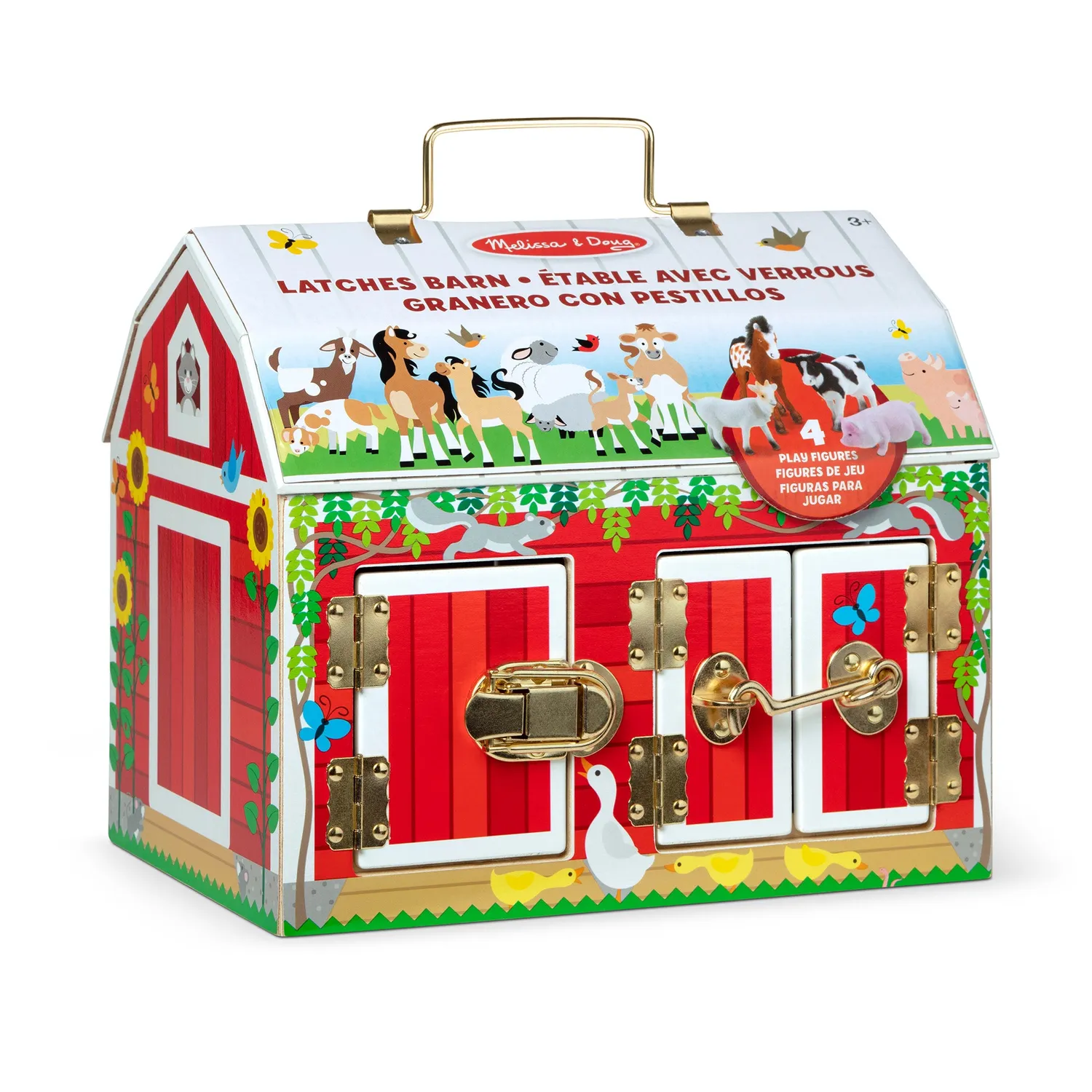 Melissa & Doug Latches Barn houten boerderij met dieren