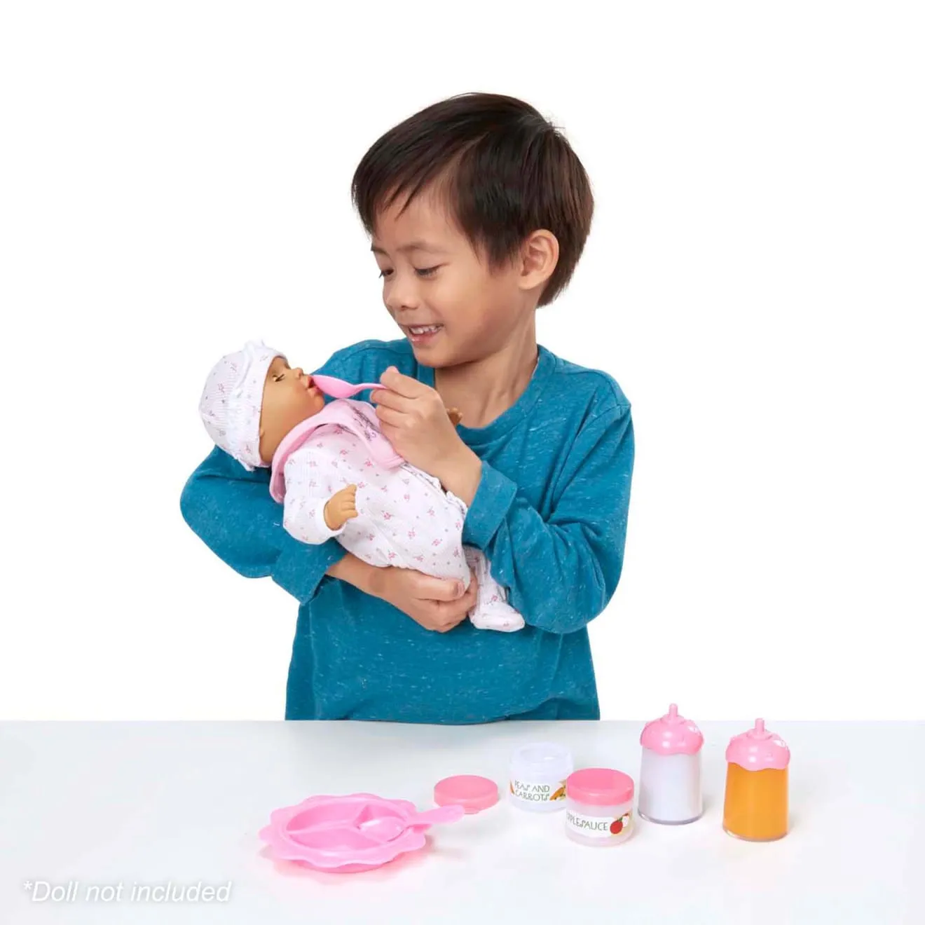 Melissa & Doug Mine to Love Baby Food & Bottle poppenset 8-delig