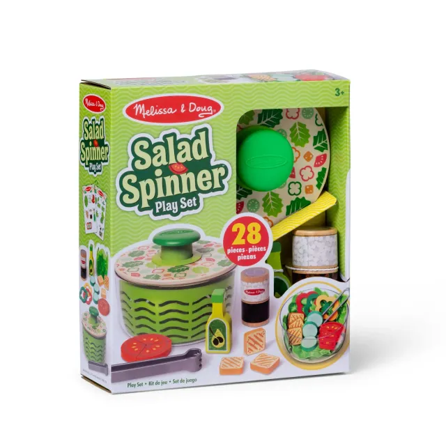 Melissa & Doug Salad Spinner speelkeuken saladeset hout