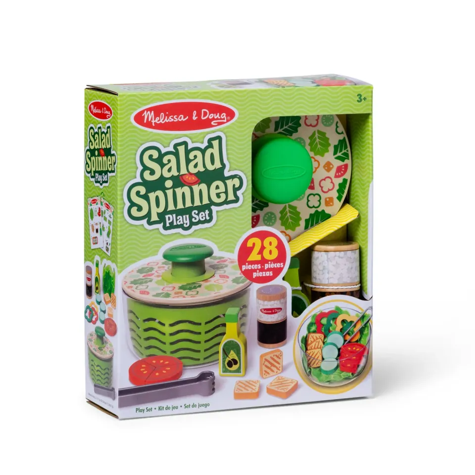 Melissa & Doug Salad Spinner speelkeuken saladeset hout